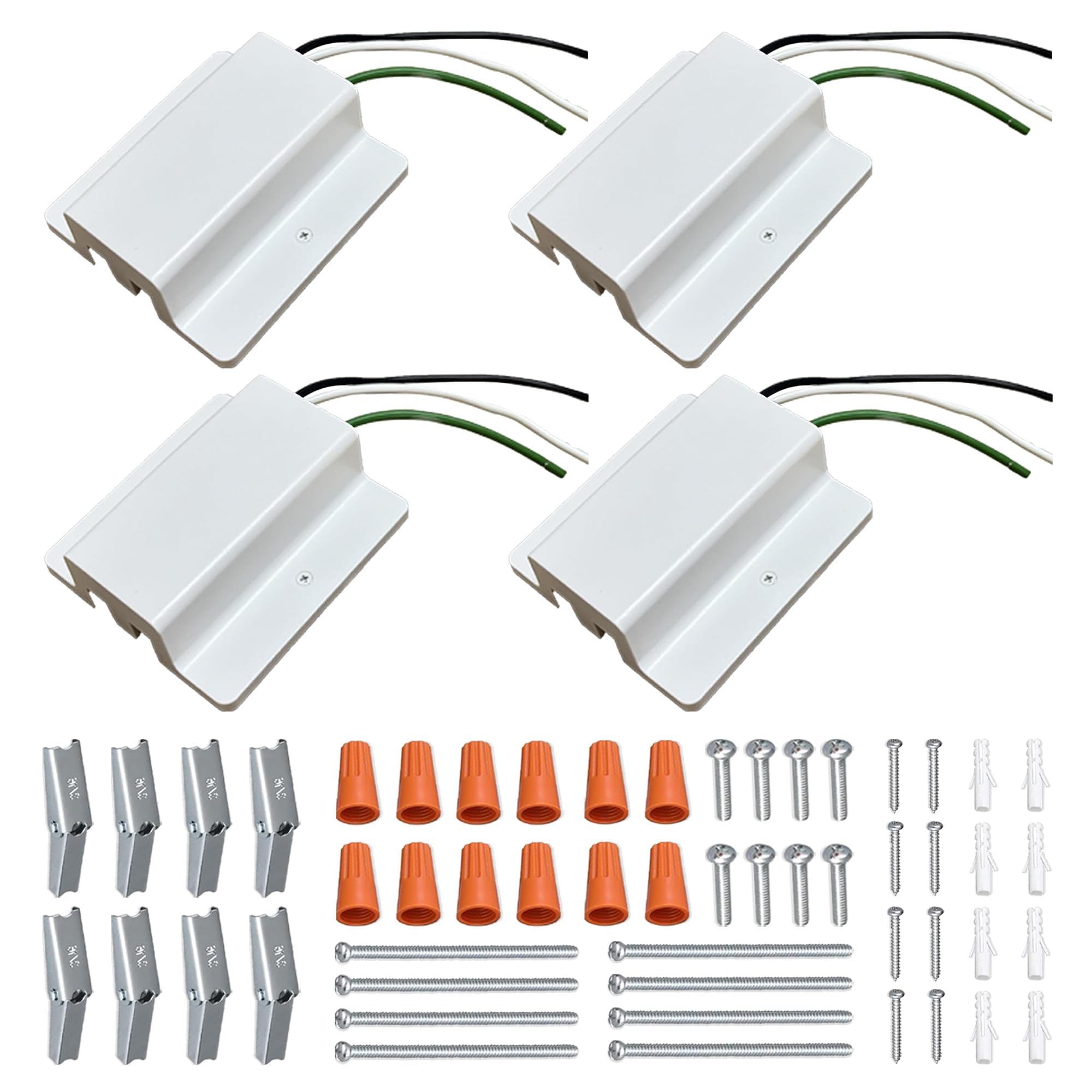 Yuemegou 4Pcs H Track White Floating Canopy Connectors For Track Lighting Accessories H Track System  Energize The Rails