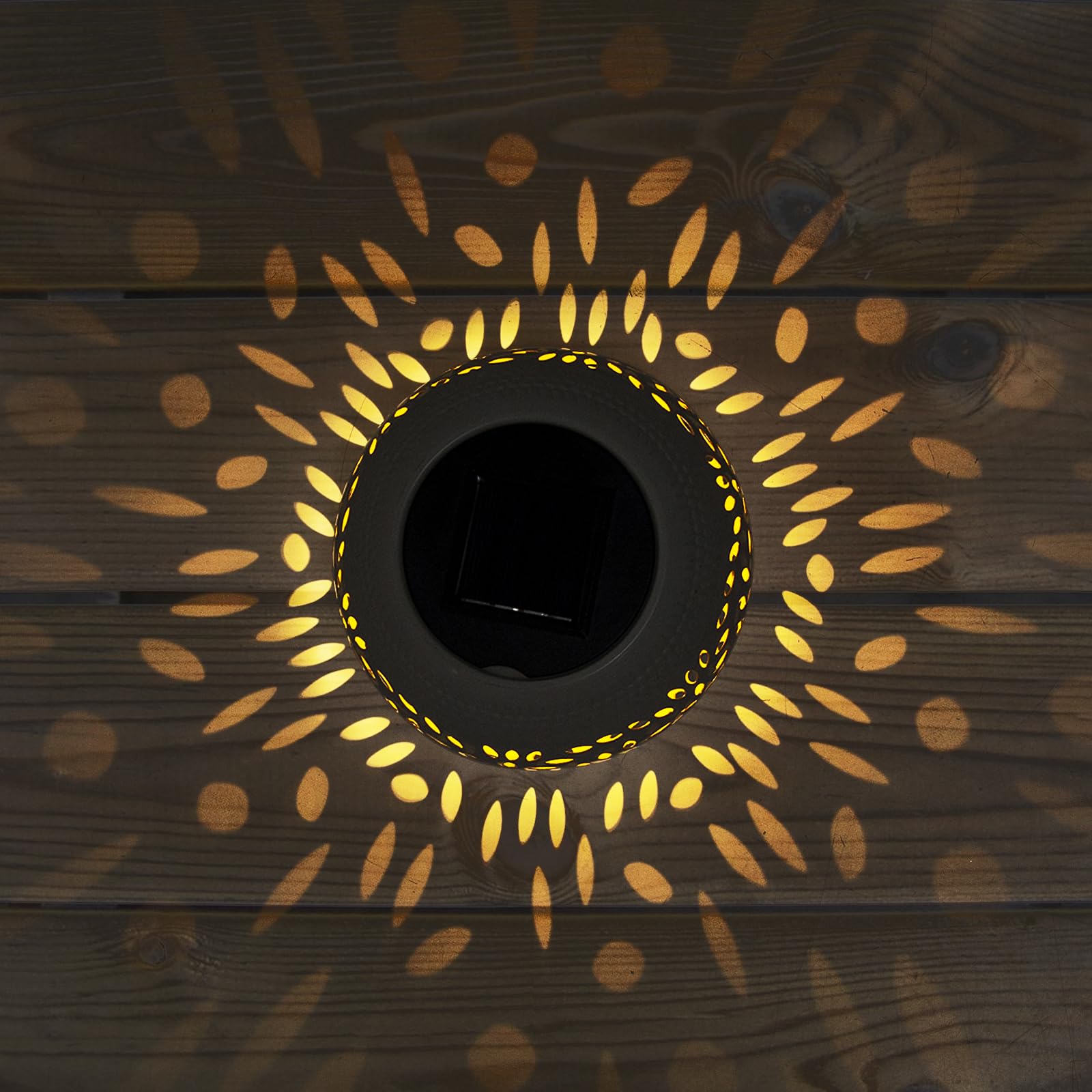 Solar Lanterns Waterproof Outdoor Decor - 1 Pack White Hollow Out Metal Solar Lights - Unique Gifts For Women Mom Wife - Outside