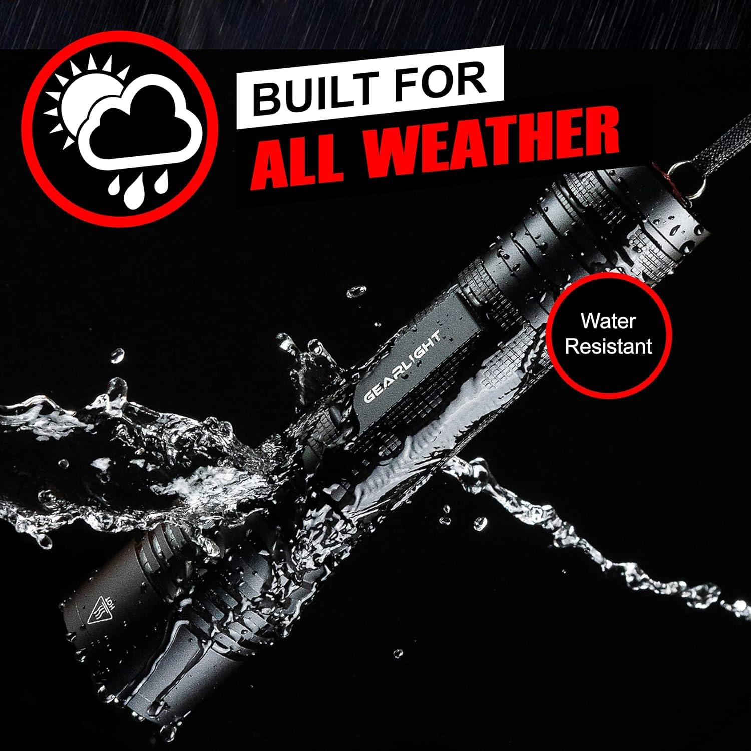 GearLight S2000 LED Flashlight - Super Bright Tactical Light, Mid-Size, Aluminum, 1 Pack (Batteries Not Included)