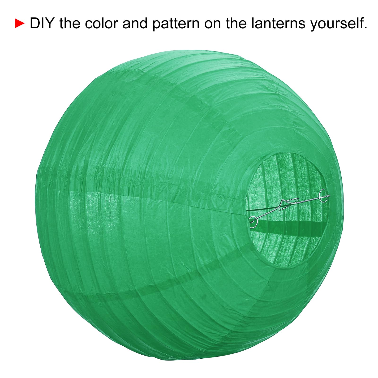Patikil 12 Inch Paper Lanterns, 6 Pack Round Folding Hanging Lamp Shade For Wedding Home Party Festival Celebration, Dark Green