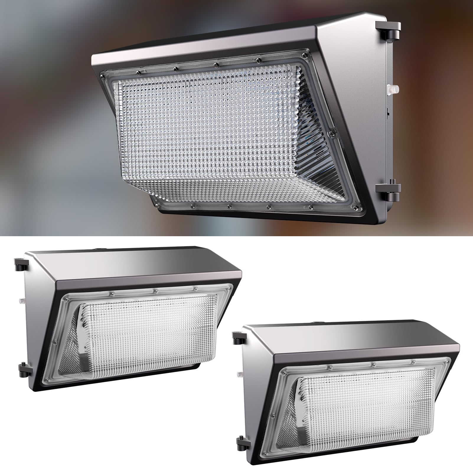 Lightdot 2Pack 150W LED Wall Pack Lights, 100-277v Dusk to Dawn with Photocell | 22500Lm(150Lm/W) 5000K IP65 Outdoor Exterior Li