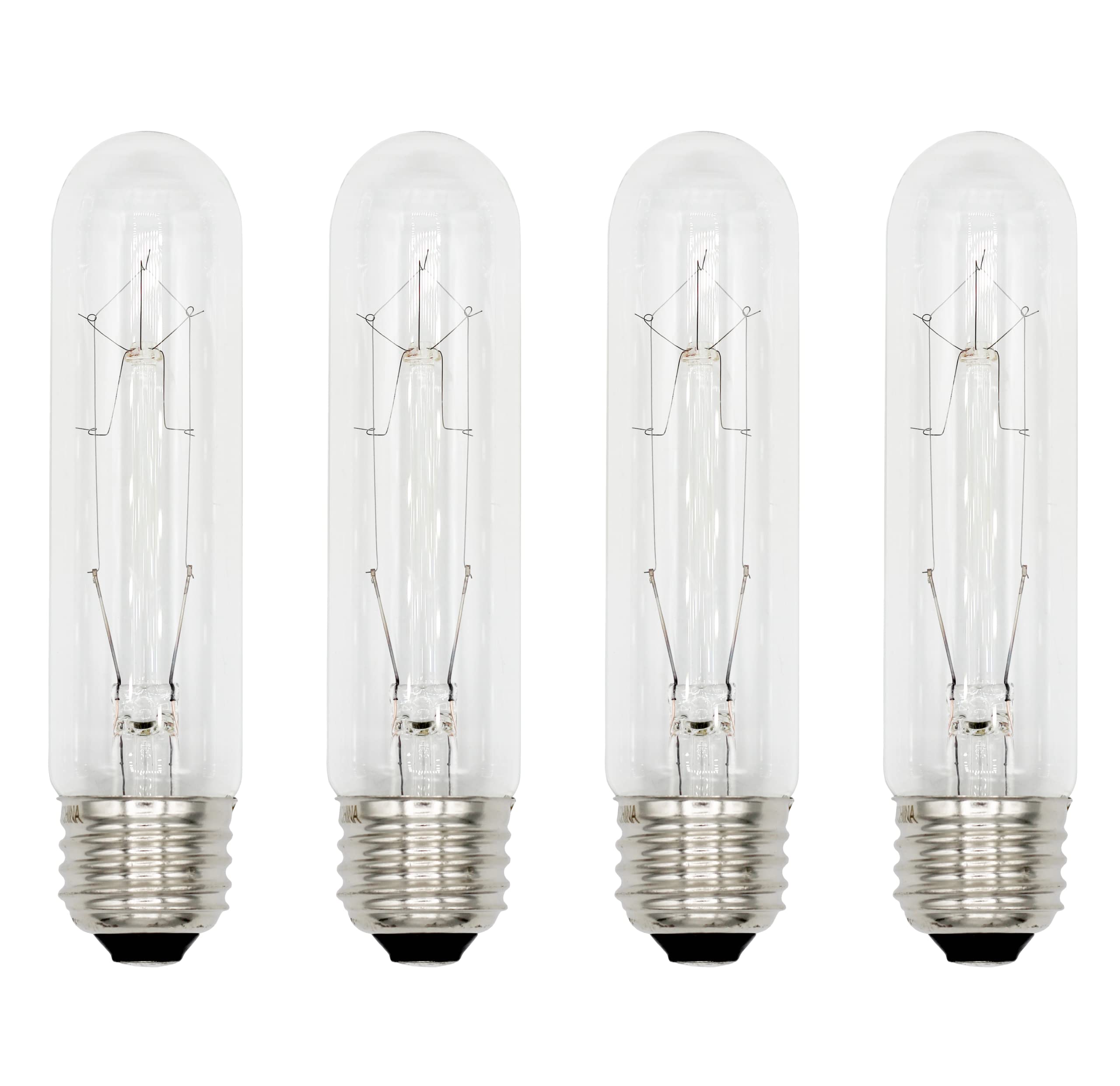 Creative Hobbies 3090 (Pack Of 4) 40T10/Cl - 40 Watt T10 Clear Tubular - 120V - Medium (E26) Base - Incandescent Light Bulbs