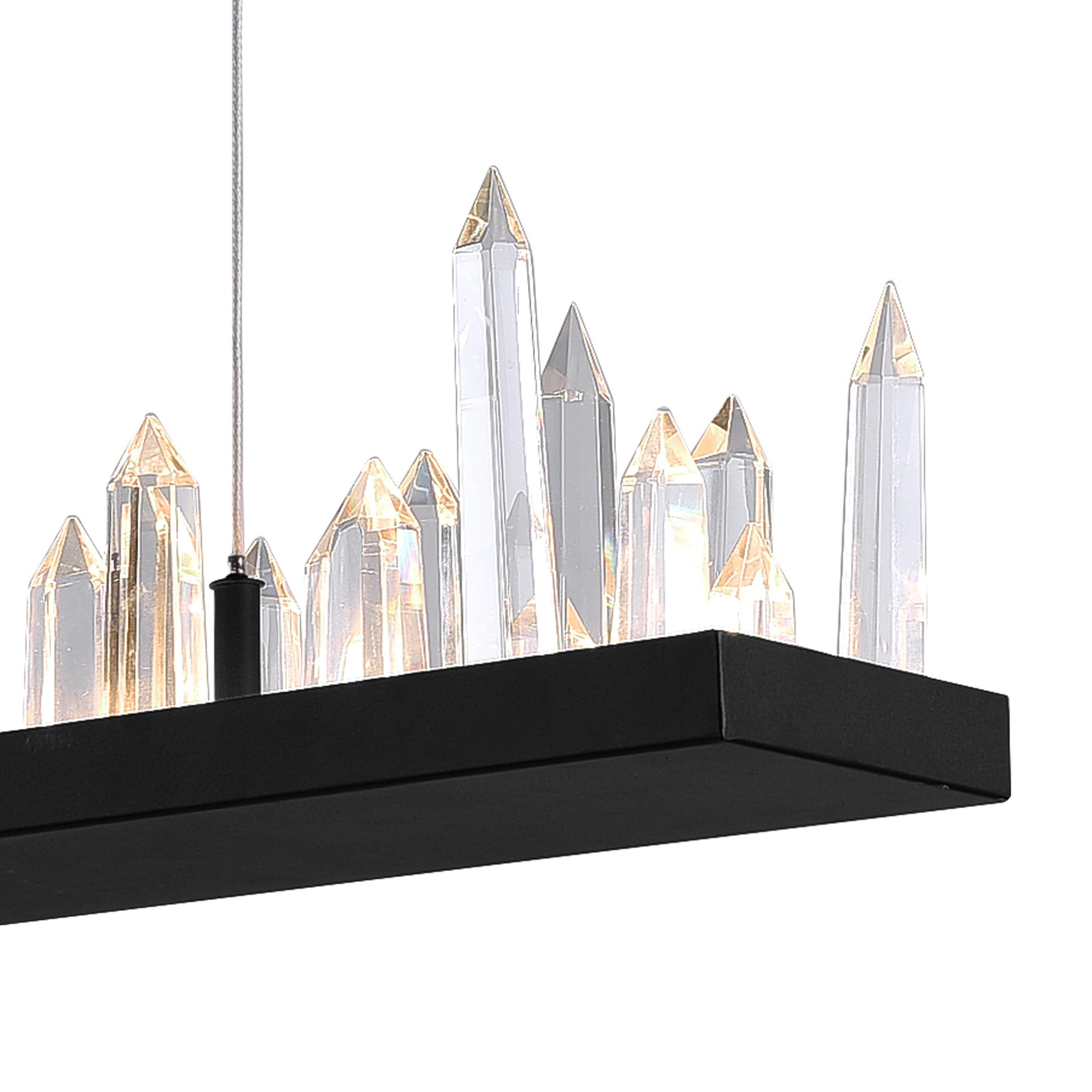 CWI Lighting Juliette Transitional Metal LED Chandelier in Black