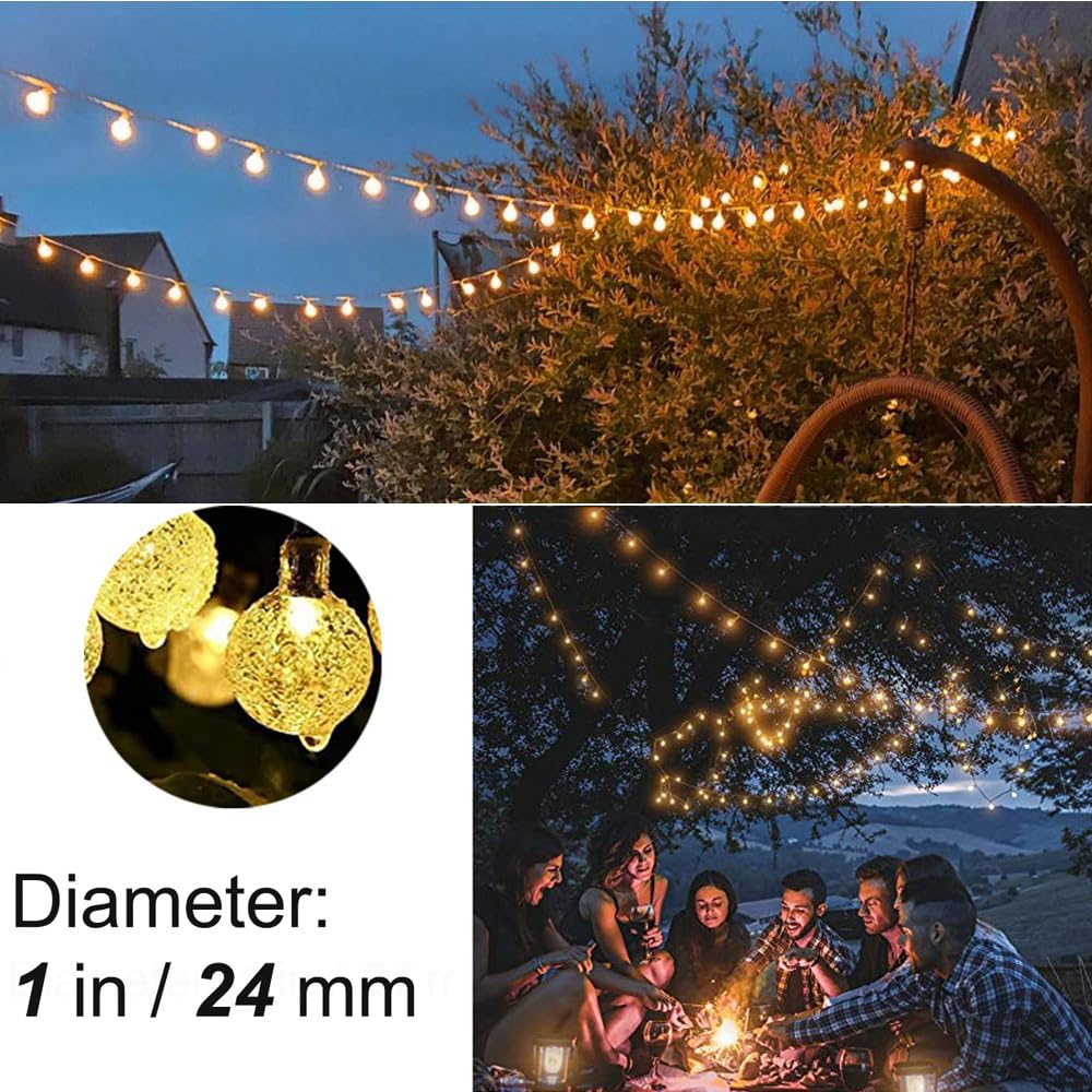 Mocalido 50ft Color Changing Globe String Lights - 75 LED USB Powered Fairy Lights for Bedroom & Camping Decor