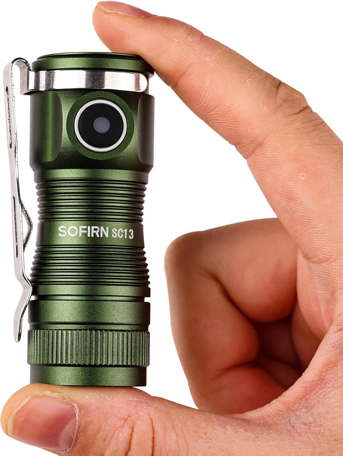 sofirn SC13 Small Rechargeable Flashlight, Pocket EDC Flashlight Bright 1300 Lumens with Magnetic Tail Cap, Mini Pocket Lights f