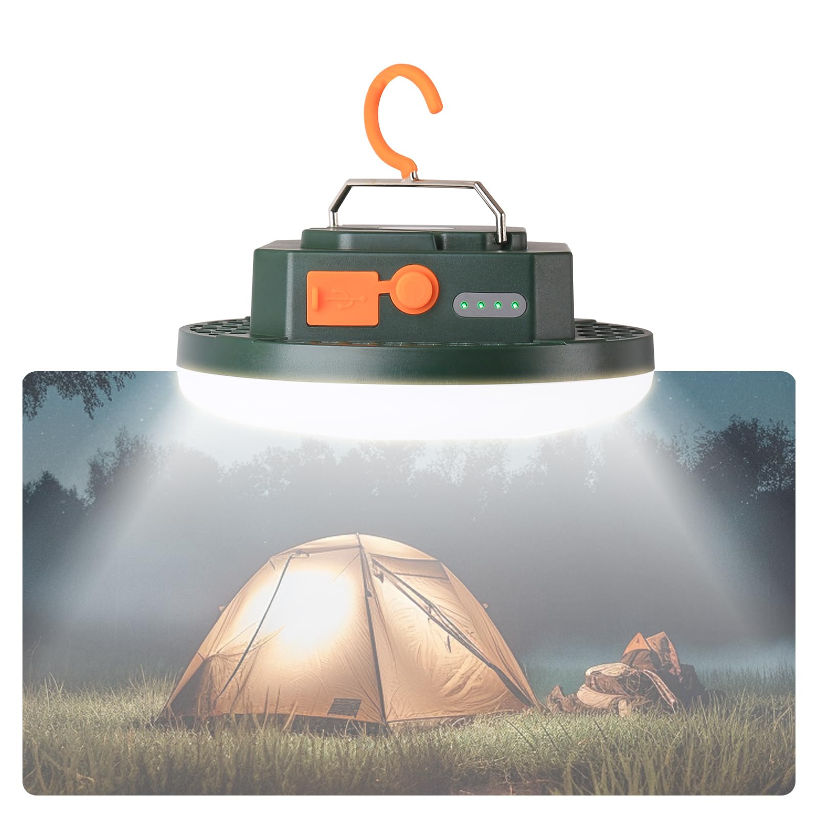 10000Mah Rechargeable Tent Light 3 Lighting Modes  4000Lm Led Portable Camping Lantern  Ipx5 Waterproof  30W Hanging Tent Light With Magnet  For Emergency & Gift