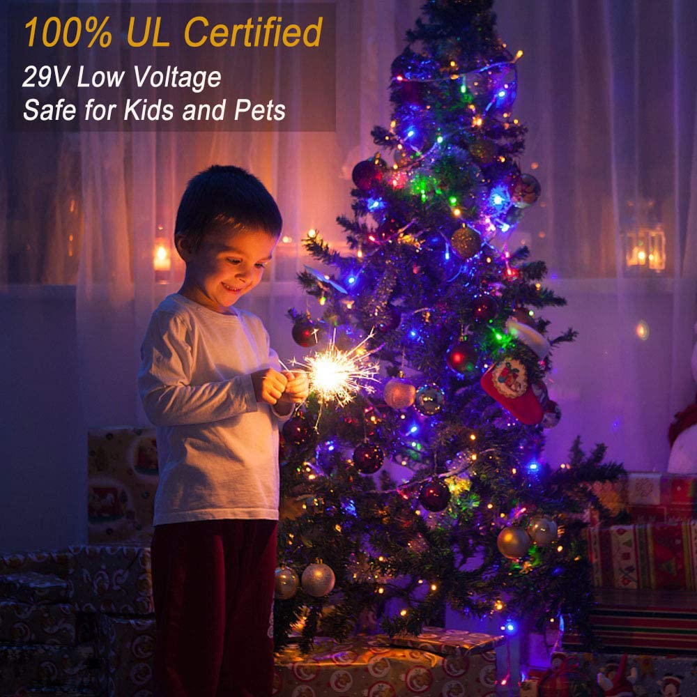 Haili 1000 Led Christmas Lights, Plug In 8 Lighting Modes Waterproof, Outdoor Christmas Lights For Tree Yard Party Indoor Outside Decorations (393Ft, Multi Colored)