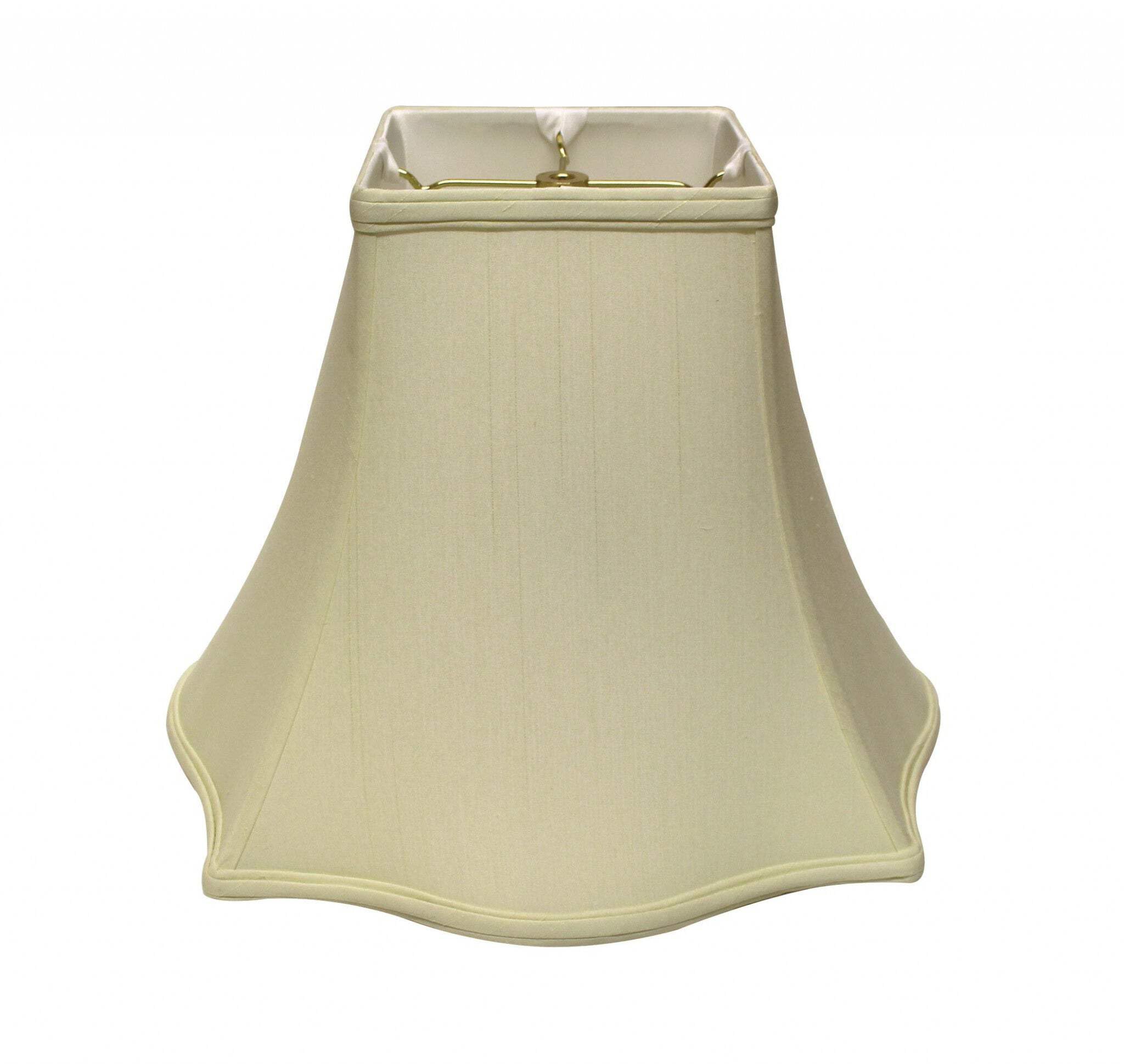 HomeRoots 469522 10 in. Premium Square Monay Shantung Lampshade, Ivory