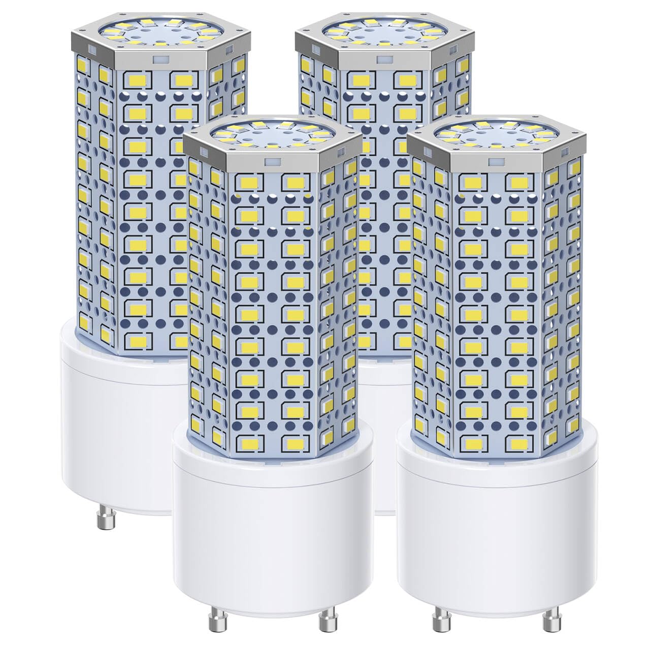 BMXKPO 13W GU24 LED Light Bulb,2 Prong Light Bulbs, GU24 Twist Lock Base,Replacement Bedroom 23W CFL Bulb,1950lm 4000K 4 Pack