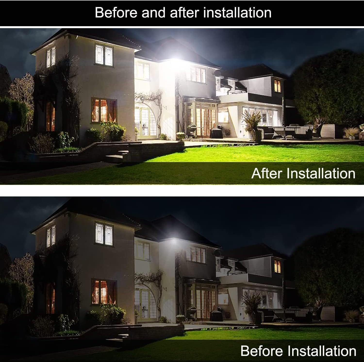 2Pack Led Flood Light Outdoor,250W Led Work Light 25500Lm With 6Ft Us Plug,Ip66 Waterproof Exterior Security Lights,6000K Daylight White Outside Floodlights Slim Design For Playground Yard