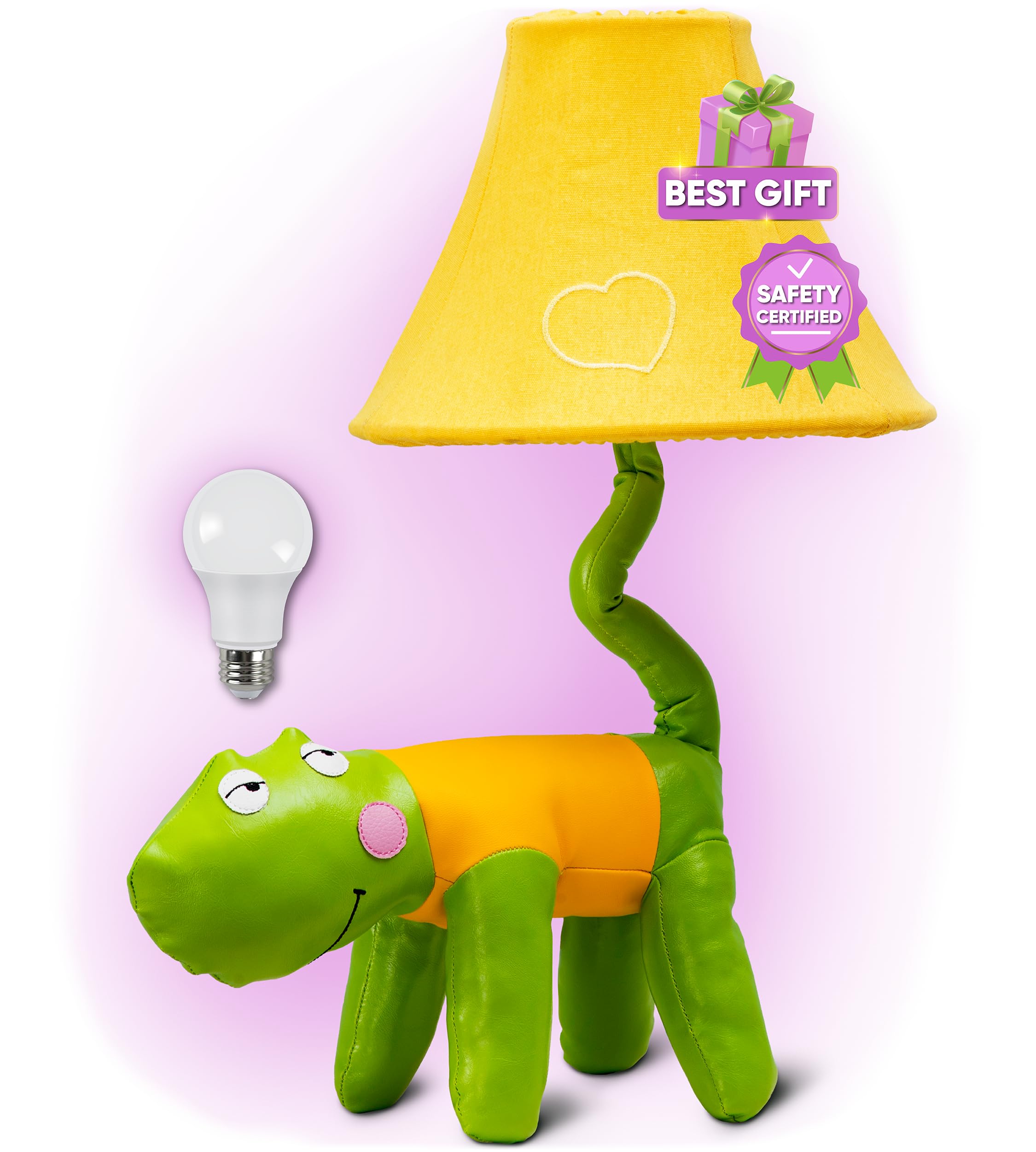 Crocodile Dinosaur Table Lamp for Kids Bedroom - Gift for All Ages, Cute Dragon Lamp Toddler Boys Girls, Dinosaur Room Decor Boy