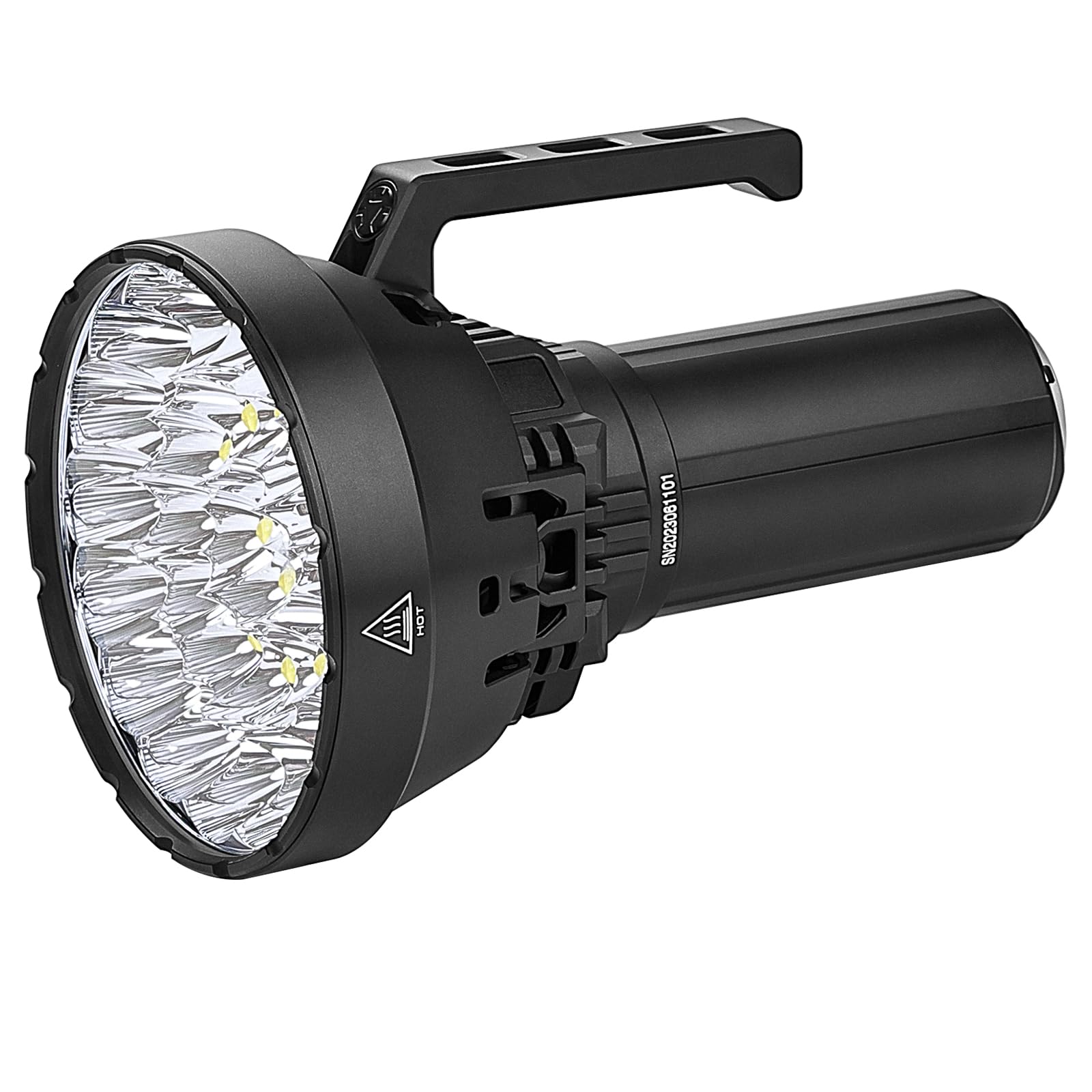 IMALENT MS32 Tactical Flashlight, 200,000 Lumens, 8 Modes, Type-C Rechargeable, Middle Size, Black