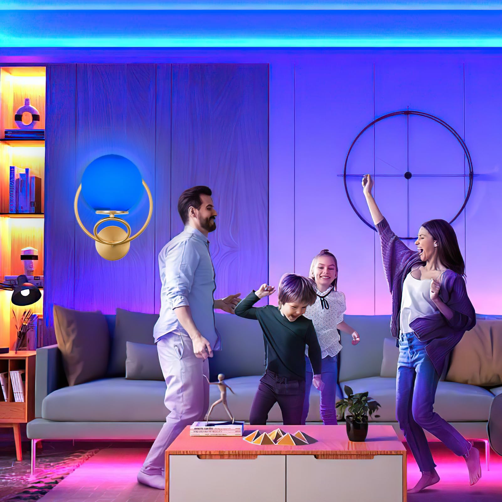 Jengush Battery Operated Wall Sconce Set Of 2, Wireless Wall Lights With Remote Control Dimmable,Rechargeable Wall Light Indoor