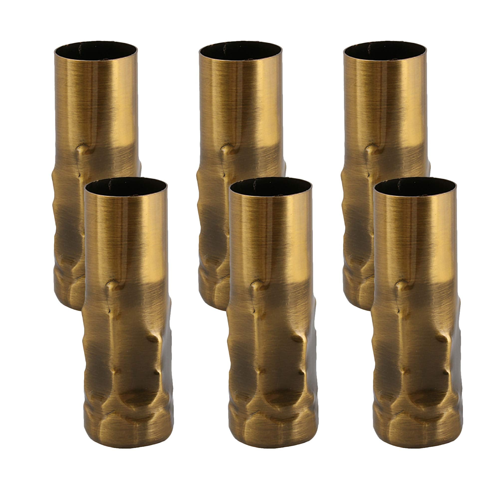 RDEXP 6Pcs Chandelier Candle Drip Shape Light Cover Sleeves Socket 25mm Dia Bronze