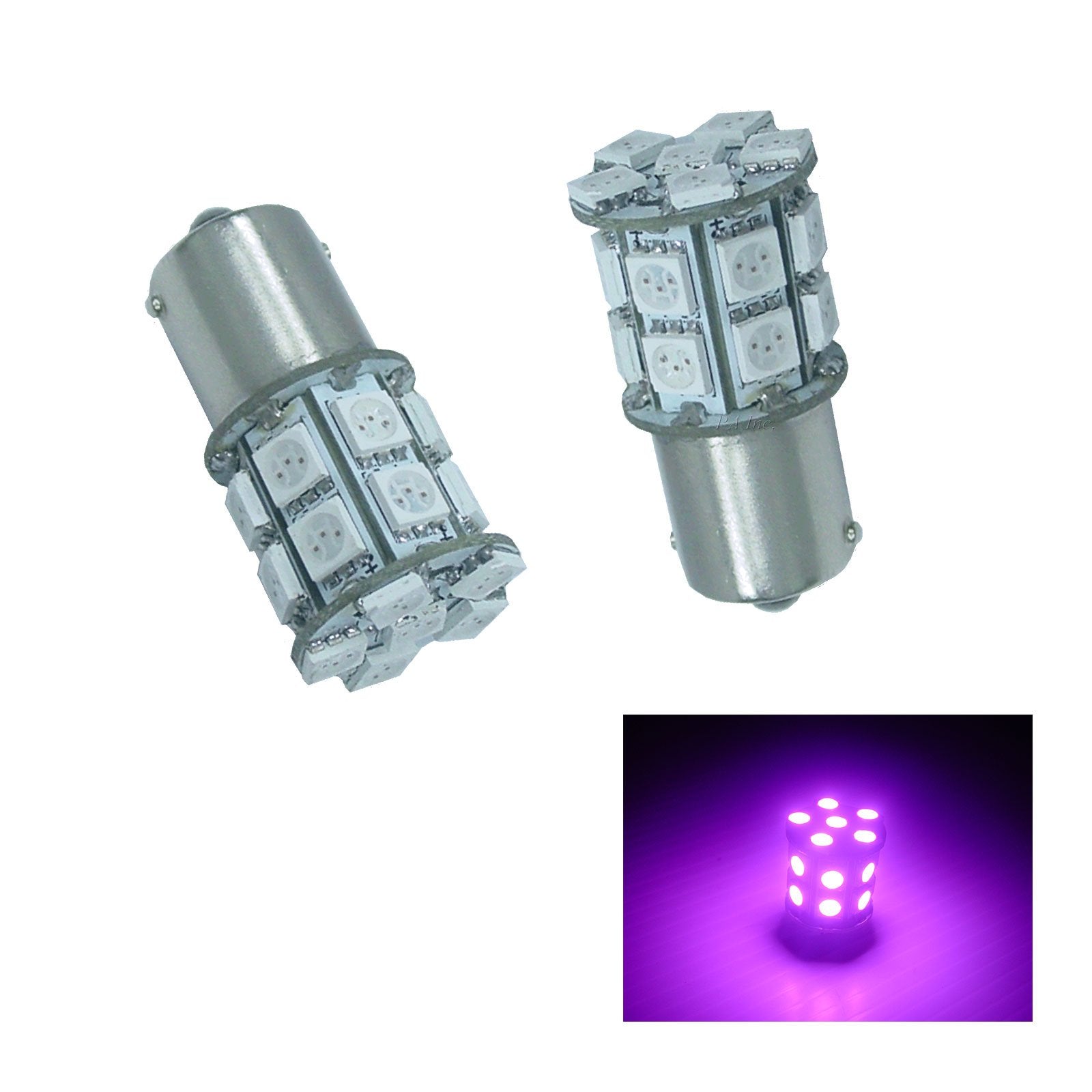 Pa Led 2Pcs 20Smd 1156 Ba15S Purple Auto Bulb 12V For Turn Signal, Side Marker, Stop, Back Up, Tail Light (1073 1003 1093 1129 1