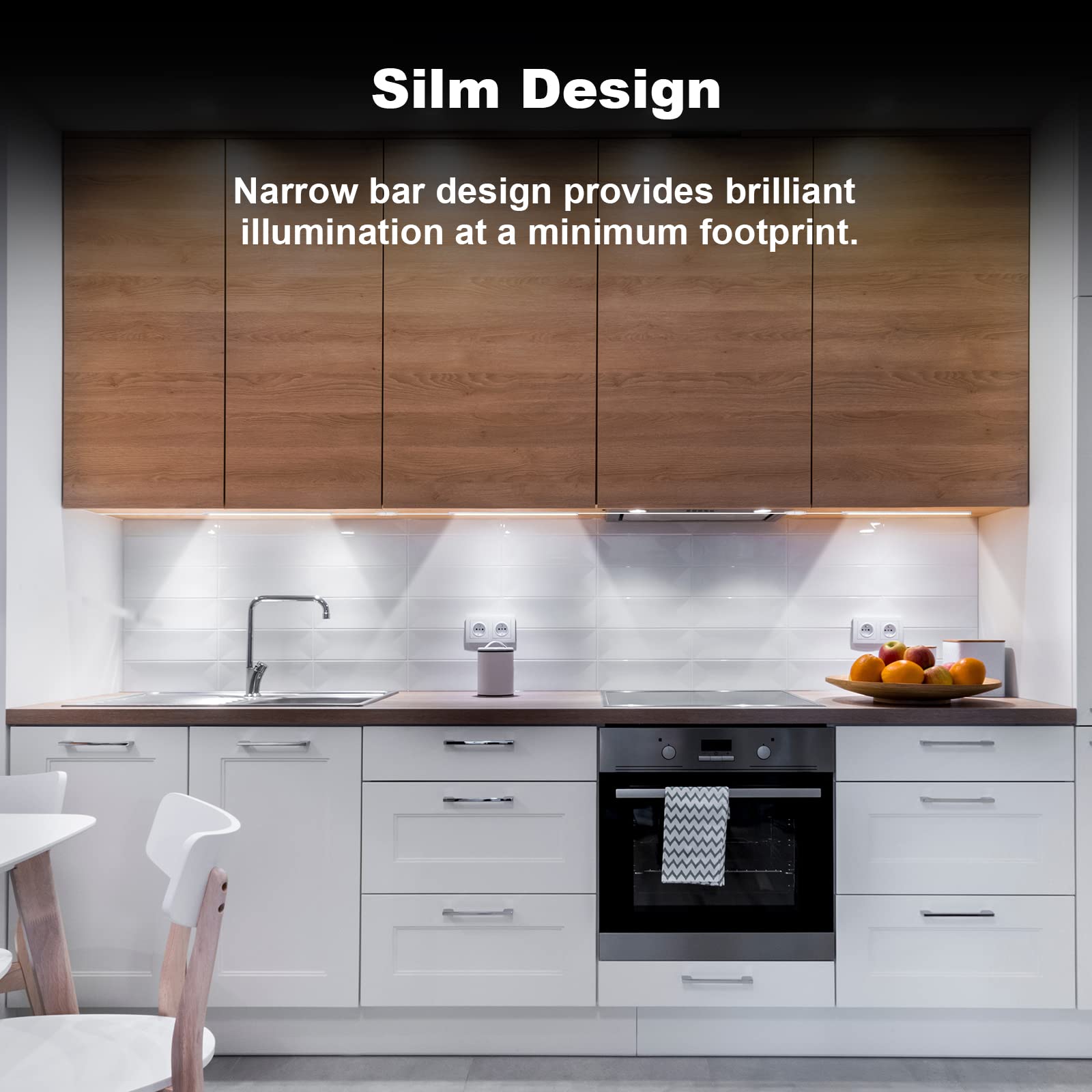 6Pcs X 12 Inch Under Cabinet Lights Plug-In, Dimmable Led Under Cabinet Lighting, Cold White 6000K Under-Counter Light Fixtures