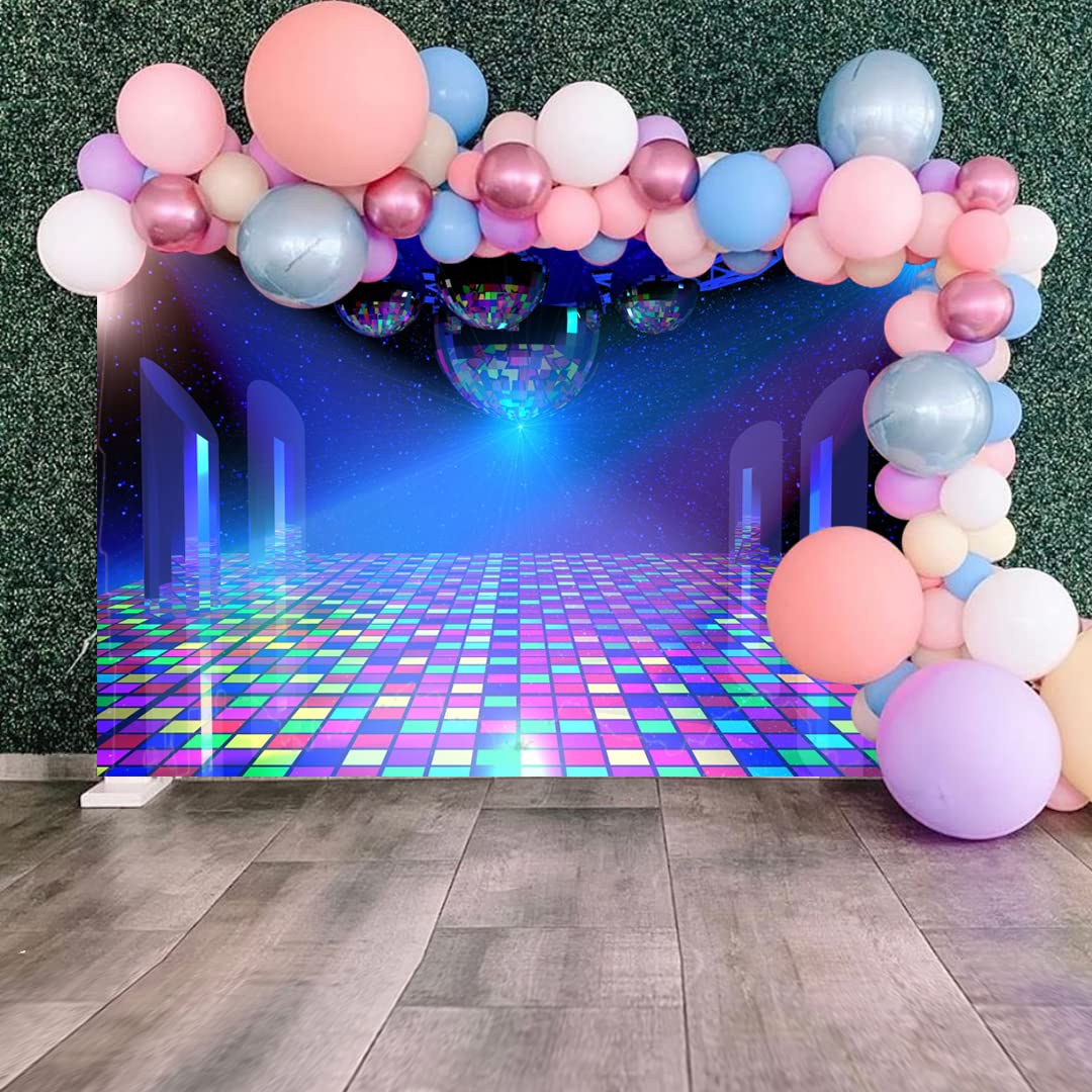 Csfoto 7X5Ft Discos Party Backdrop 80S Night Club Music Dance Concert Stage Birthday Party Background For Photography Discos Bal