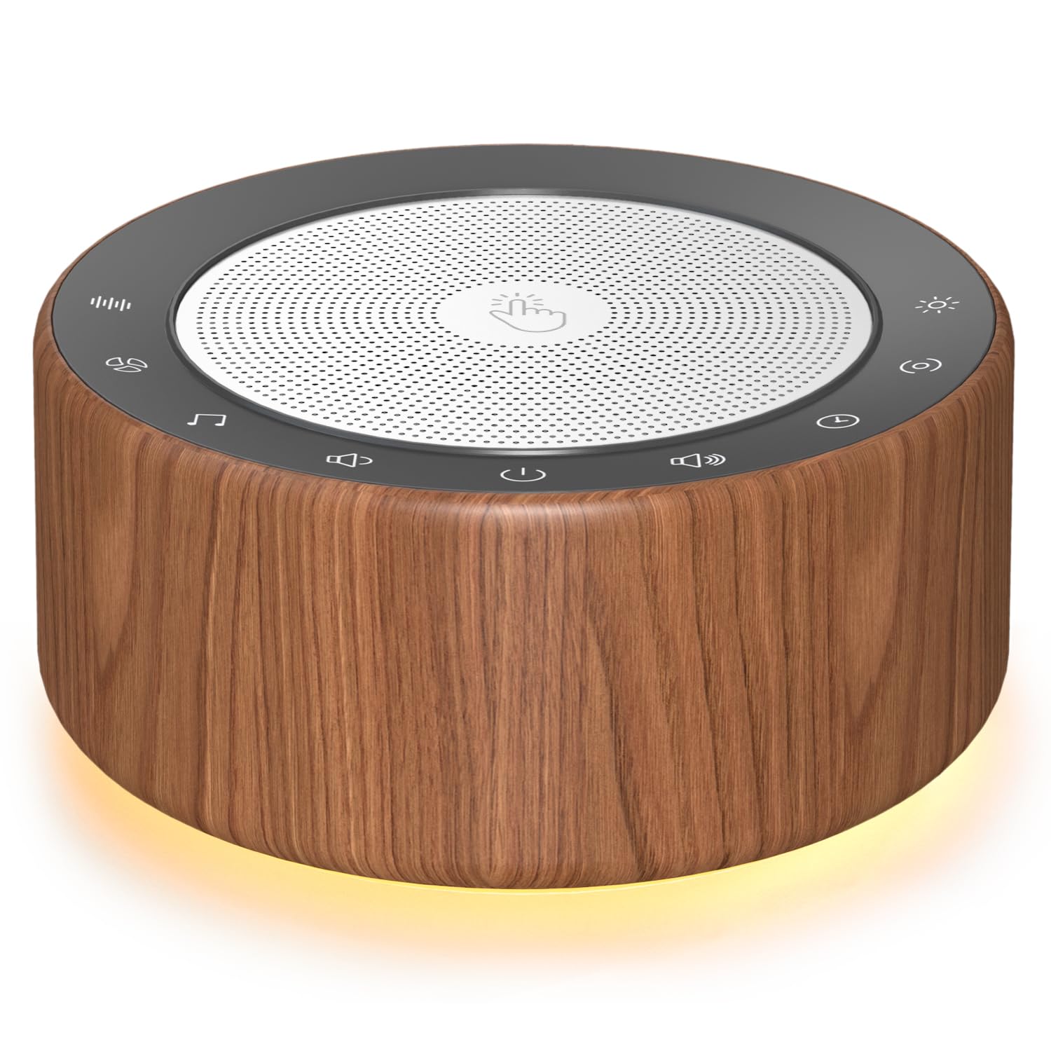 Nursery Lamp with Sound Machine, Mood Lighting, 7 Colors Night Light, 30 Soothing Sounds, White Noises for Baby, Adults. Timer, Plug in, Memory Function, Touch Control