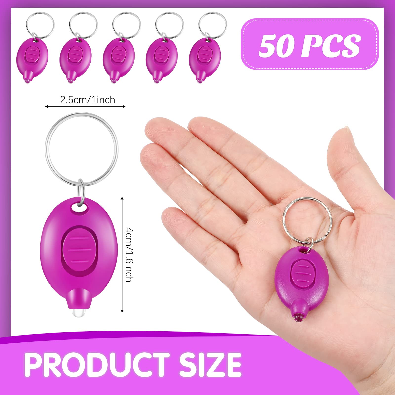 50 Pcs Mini Uv Led Keychain Flashlight 395Nm Uv Light Black Light Keychain Flashlight Portable Uv Keychain Flashlight For Pet Ur