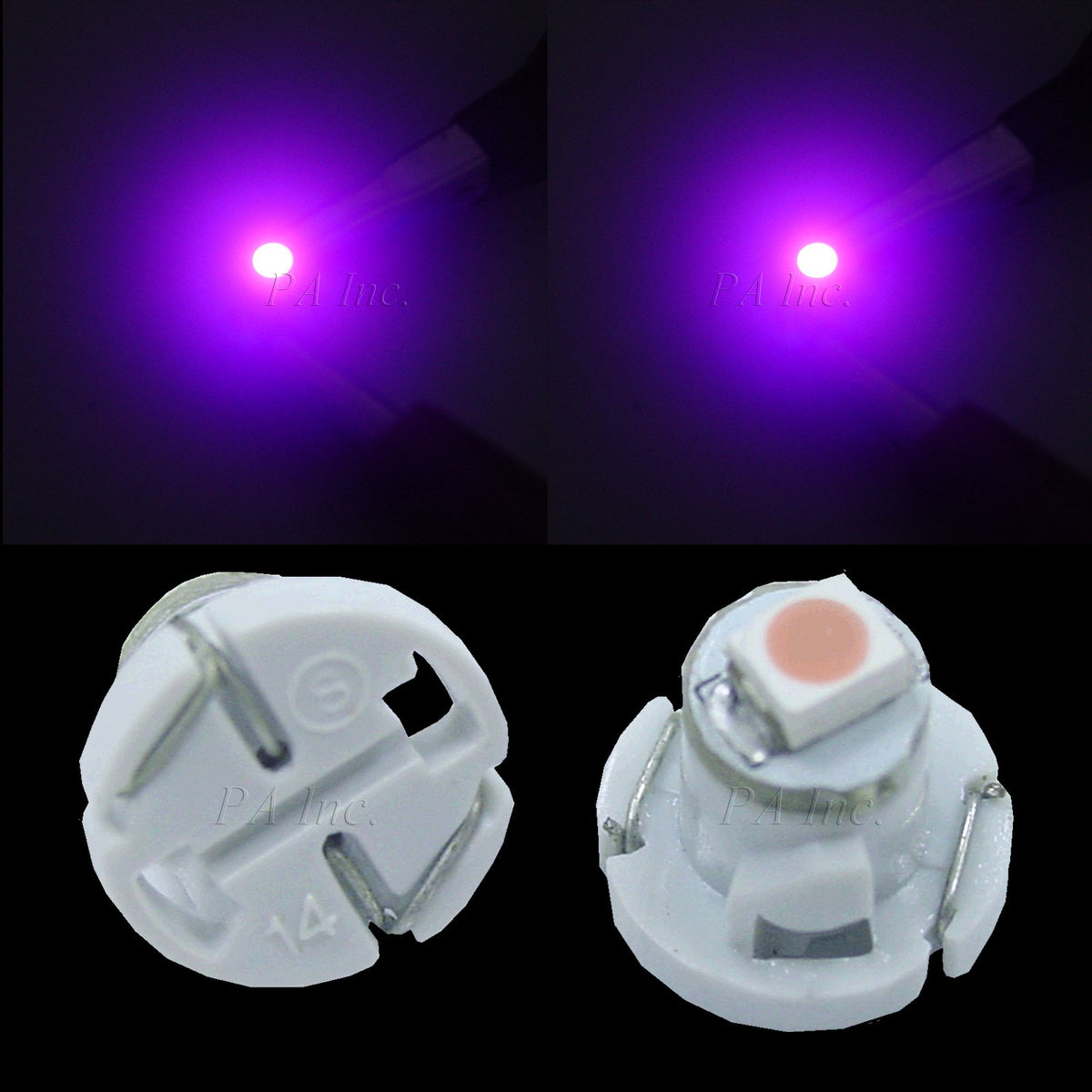 Pa Led 4Pcs T4.2 12V Auto Led Dash Board Cluster Gauges Lights Bulbs Compatible With T4 79674-S3N-941 79674-S3N-941 79607-Shj-S01 36773-Sep-A01 36774-Sep-A01 (Purple)