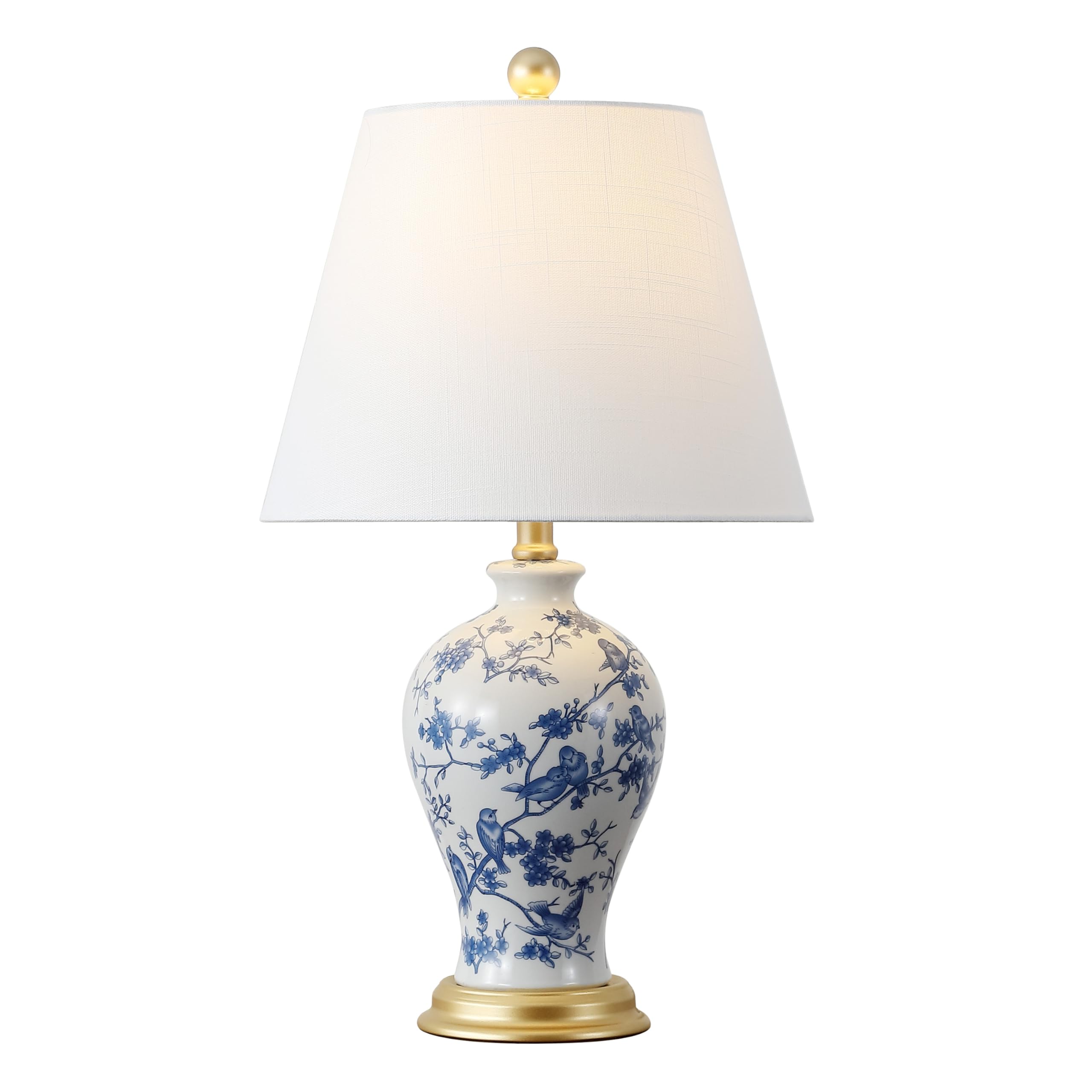 JONATHAN Y JYL3009B Grace 24'' Floral Classic LED Table Lamp Cottage Traditional Bedside Desk Nightstand Lamp for Bedroom Living