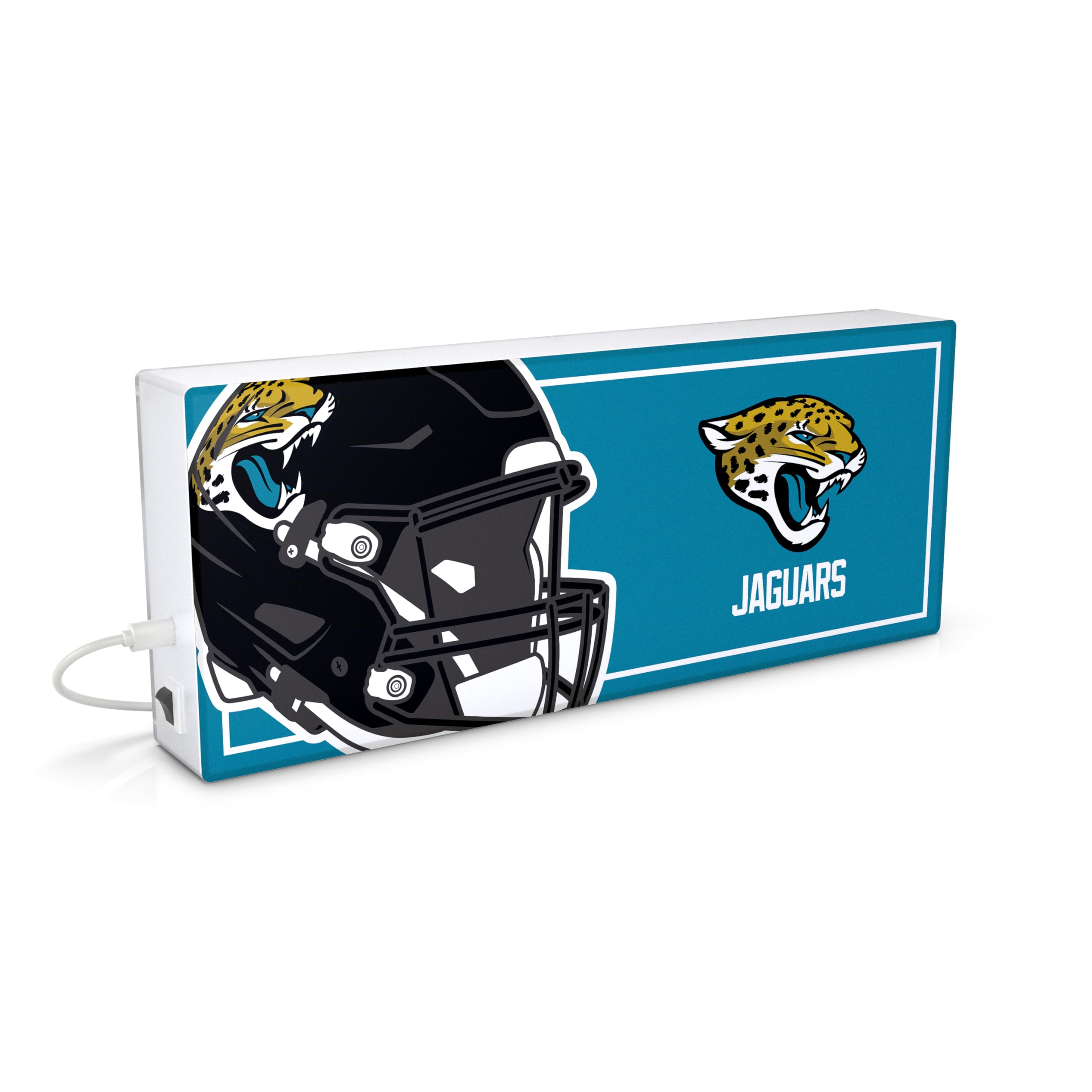 SOAR NFL LED Ambience Light Box: Elevate Your Space with Officially Licensed Wall D  cor, Jacksonville Jaguars