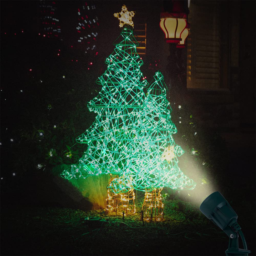 Aizzkry Outdoor Spotlight Plug In, Weather Resistant, Heavy Duty Stake, Landscape Light For Yard, Flag, Holiday Decor, 6Ft Cord,