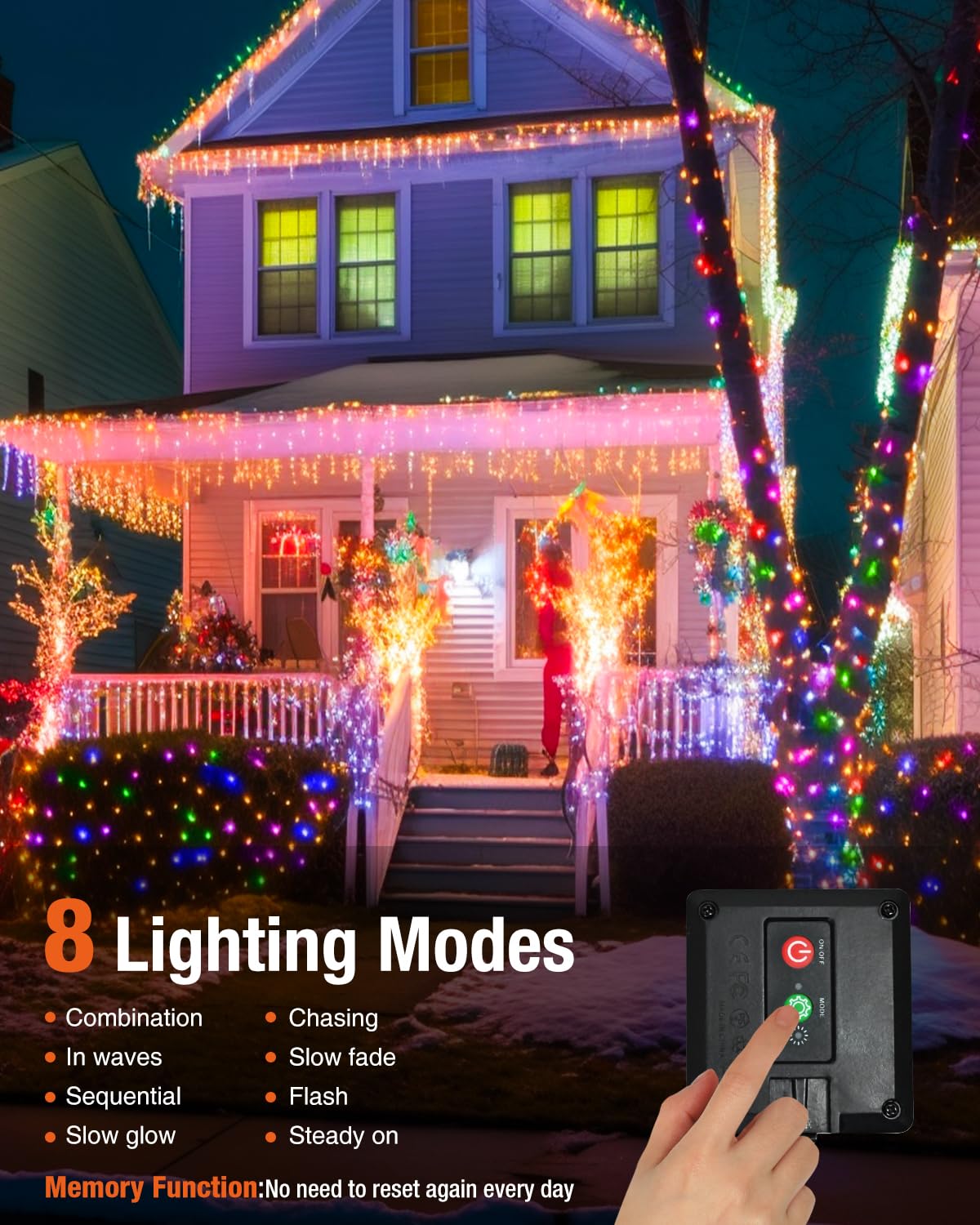 Bitjam 3 Pack Solar Fairy Lights For Outside Waterproof  49Ft/15M 150Led Solar String Lights Outdoor 8 Modes Solar Twinkle Lights For Garden Yard Christmas Tree Wedding Party Decor  Multicolor