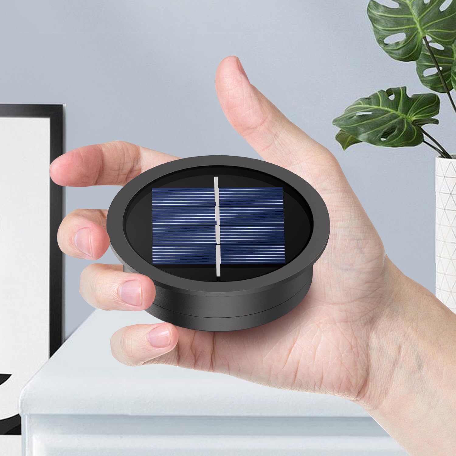 2 Pack Replacement Solar Light Parts(Top Size 2.76 Inches, Bottom Size 2.36 Inches),7 Lumens Warm White Led Waterproof Solar Lig