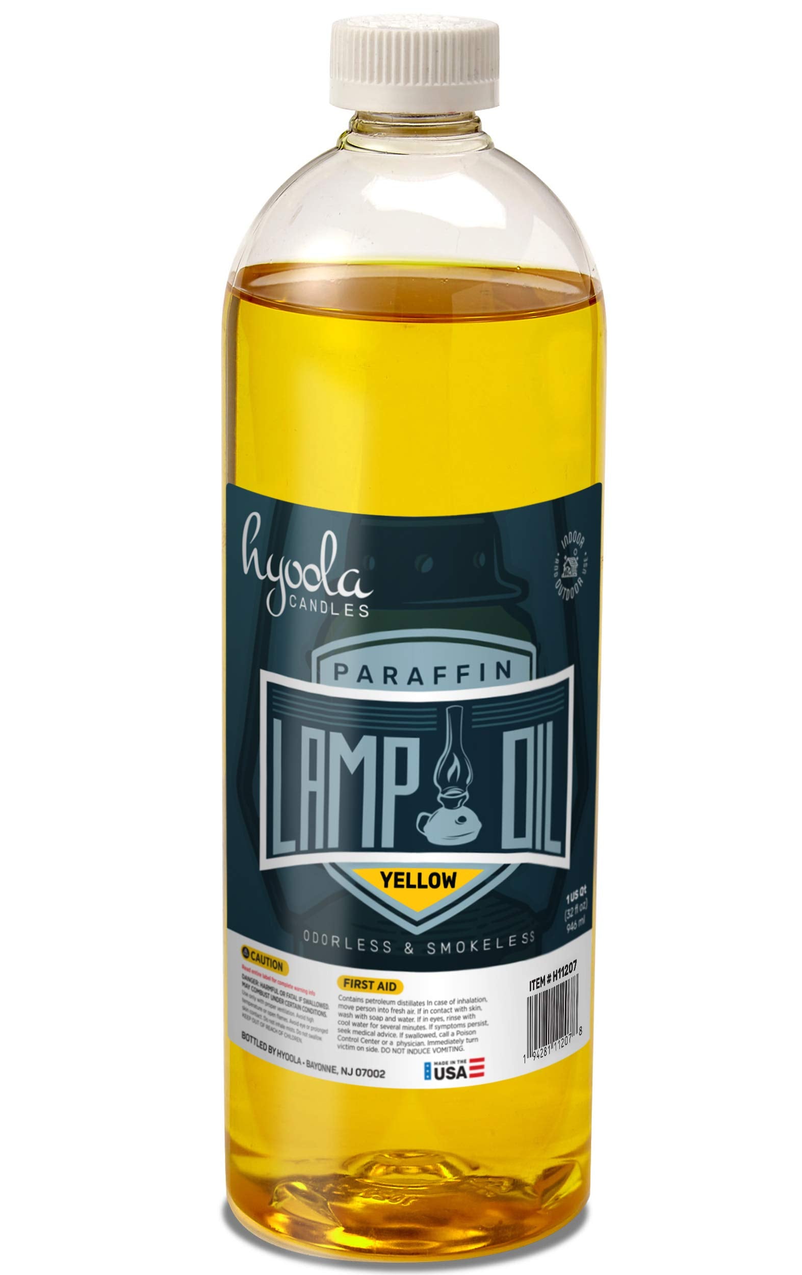 Liquid Paraffin Lamp Oil - Yellow Smokeless, Odorless, Ultra Clean Burning Fuel for Indoor and Outdoor Use - Highest Purity Avai