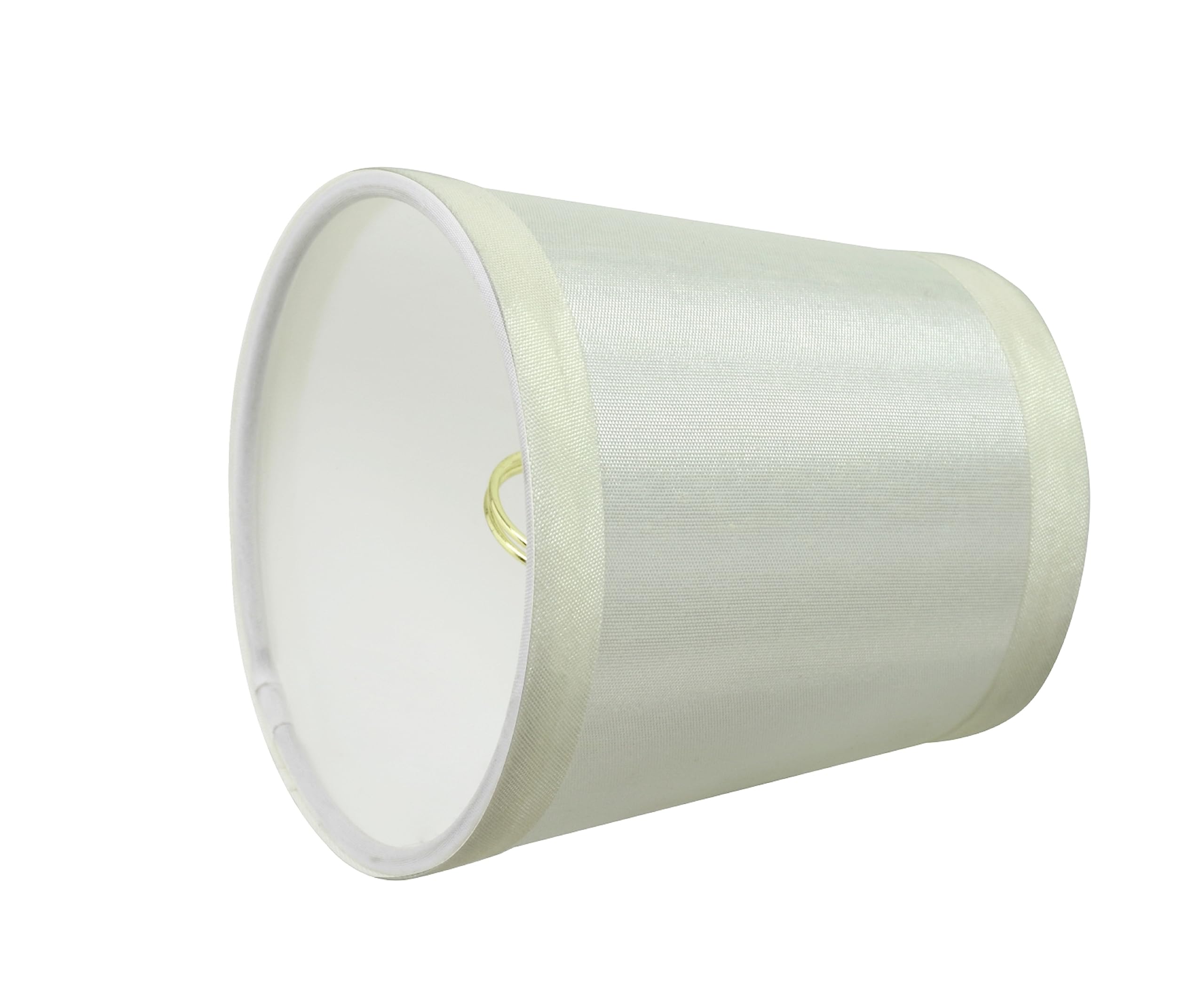 Aspen Creative 32712-2B, Empire Clip-On Chandelier Lamp Shade, Off White, 3&quot; Top X 4&quot; Bottom X 4&quot; Slant Height, Set Of 2