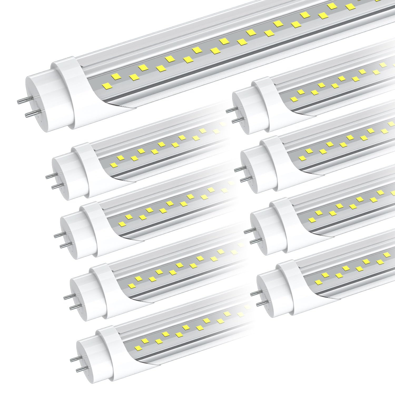 Semsmoks T8 T12 Led Tube Light Bulbs 4 Foot, Plug & Play Or Ballast Bypass, 24W 3120Lm 6000K Daylight, T8/T12 Led Fluorescent Li