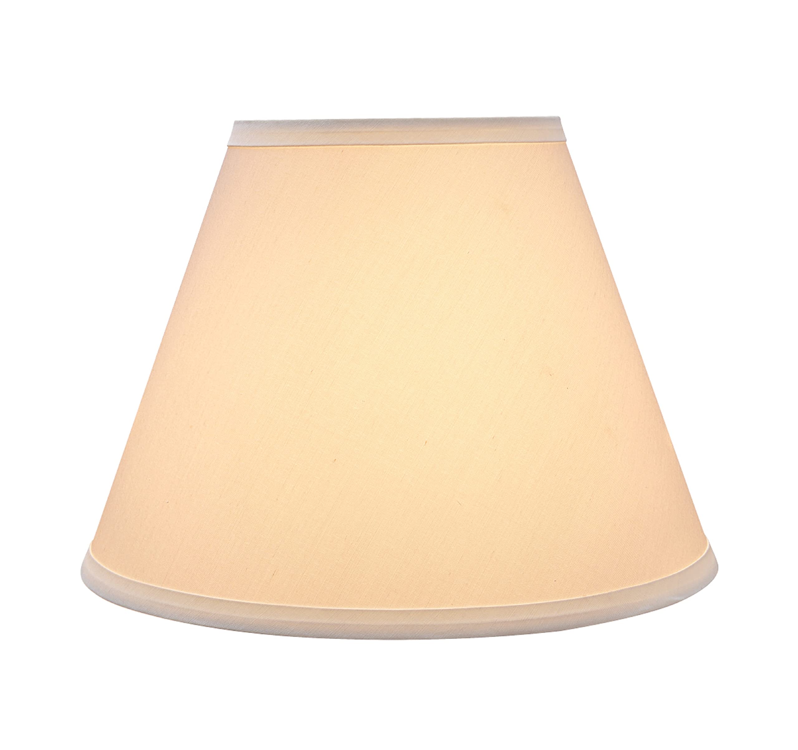 Aspen Creative Transitional Empire Lamp Shade, Bone White, 6" Top x 12" Bottom x 9" Slant Height, Linen, Model 32630A