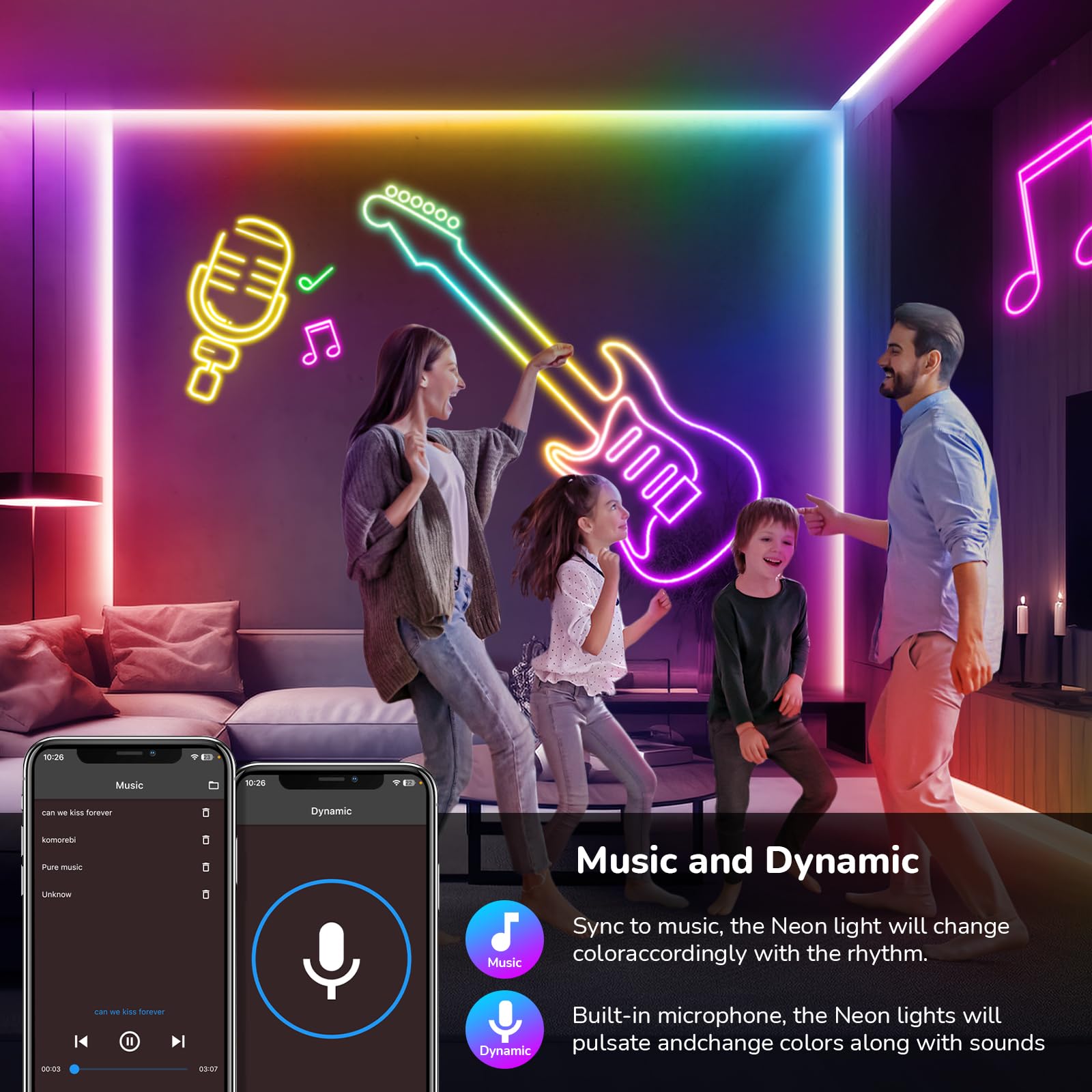 LXLQZXW LED Neon Rope Lights, 32.8FT, IP67 Waterproof, RGB, App & Remote Control, Flexible, Music Sync, Model LW-LED