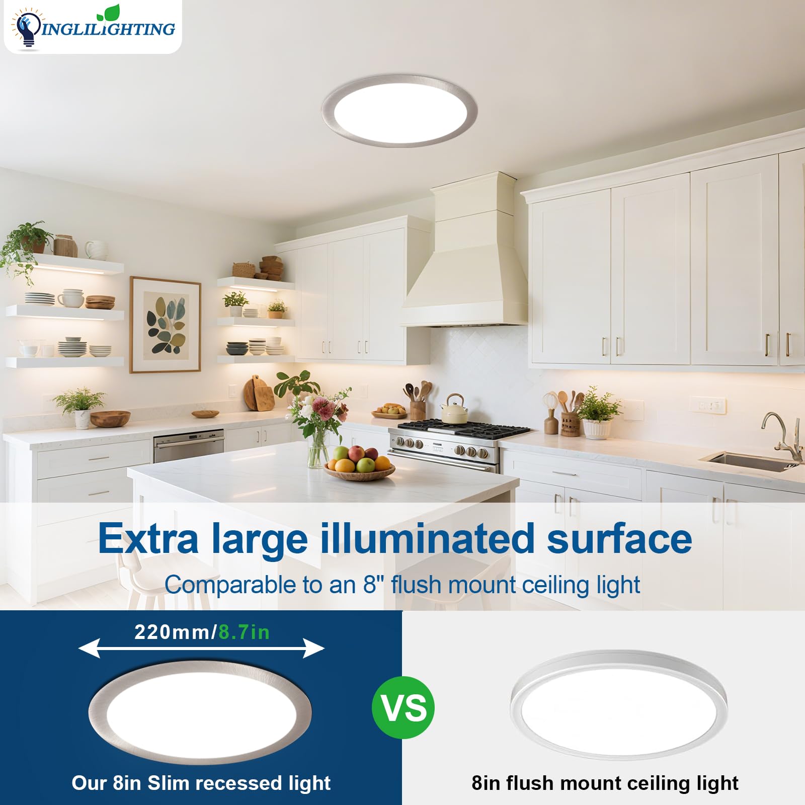 Dllt Led Recessed Ceiling Lights: 12 Pack 3 Inch 5Cct Ultra-Thin Lighting With Junction Box For Bedroom - 600Lm Brightness 6W Eqv 50W Dimmable Canless Wafer Downlight With Etl&Fcc-Nickel Brush