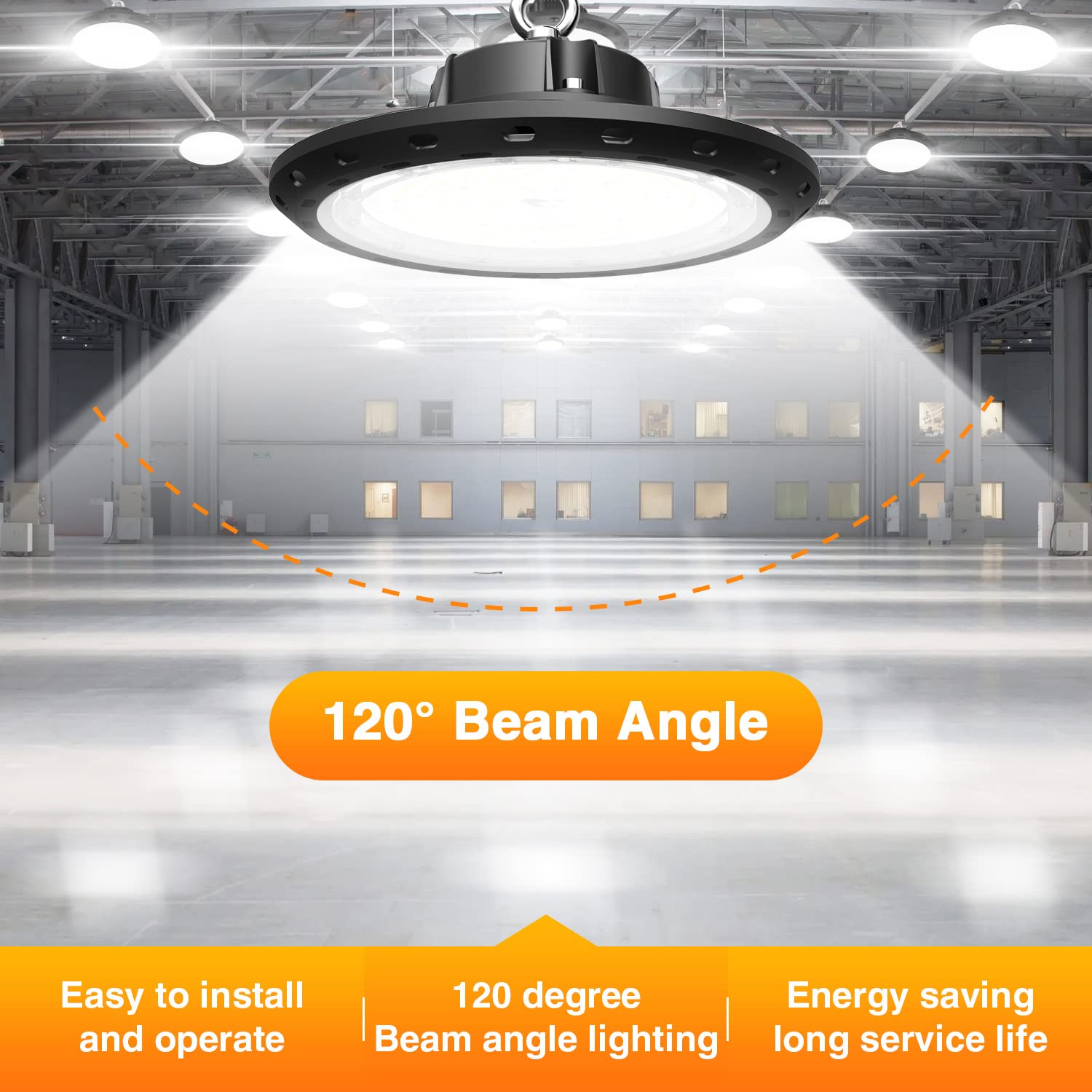 Chmlt 240W Led High Bay Light, 36000Lm, Dimmable, 5000K, Hps/M