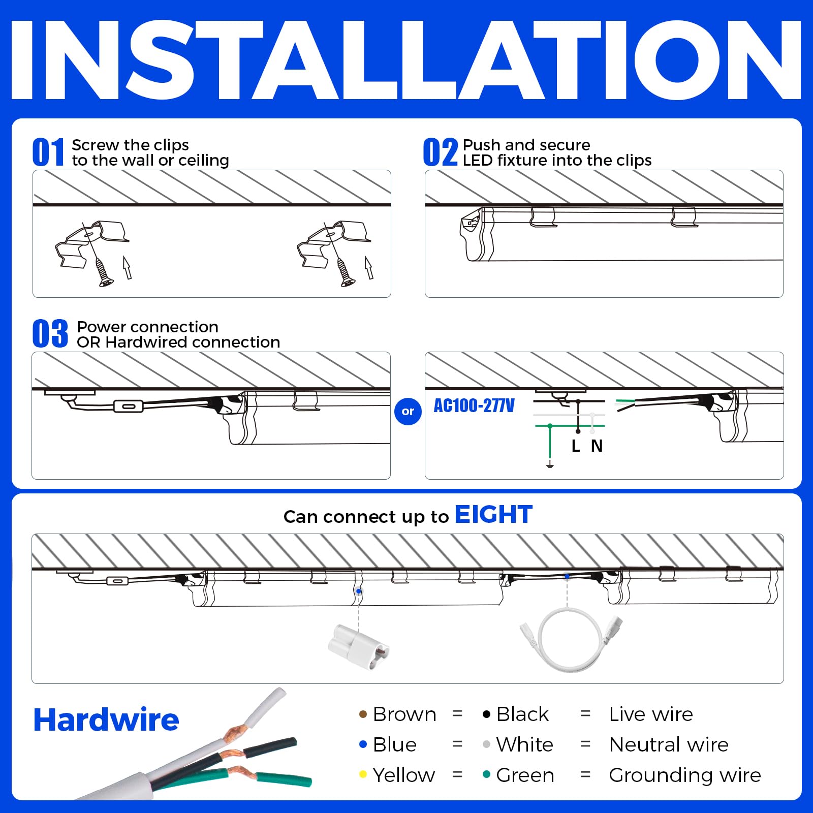 Barrina T5 Led Shop Lights  4Ft  2200Lm  6500K (Super Bright White)  20W  Utility Garage Lighting  Ceiling And Under Cabinet Light  Corded Electric With On/Off Switch  2 Packs