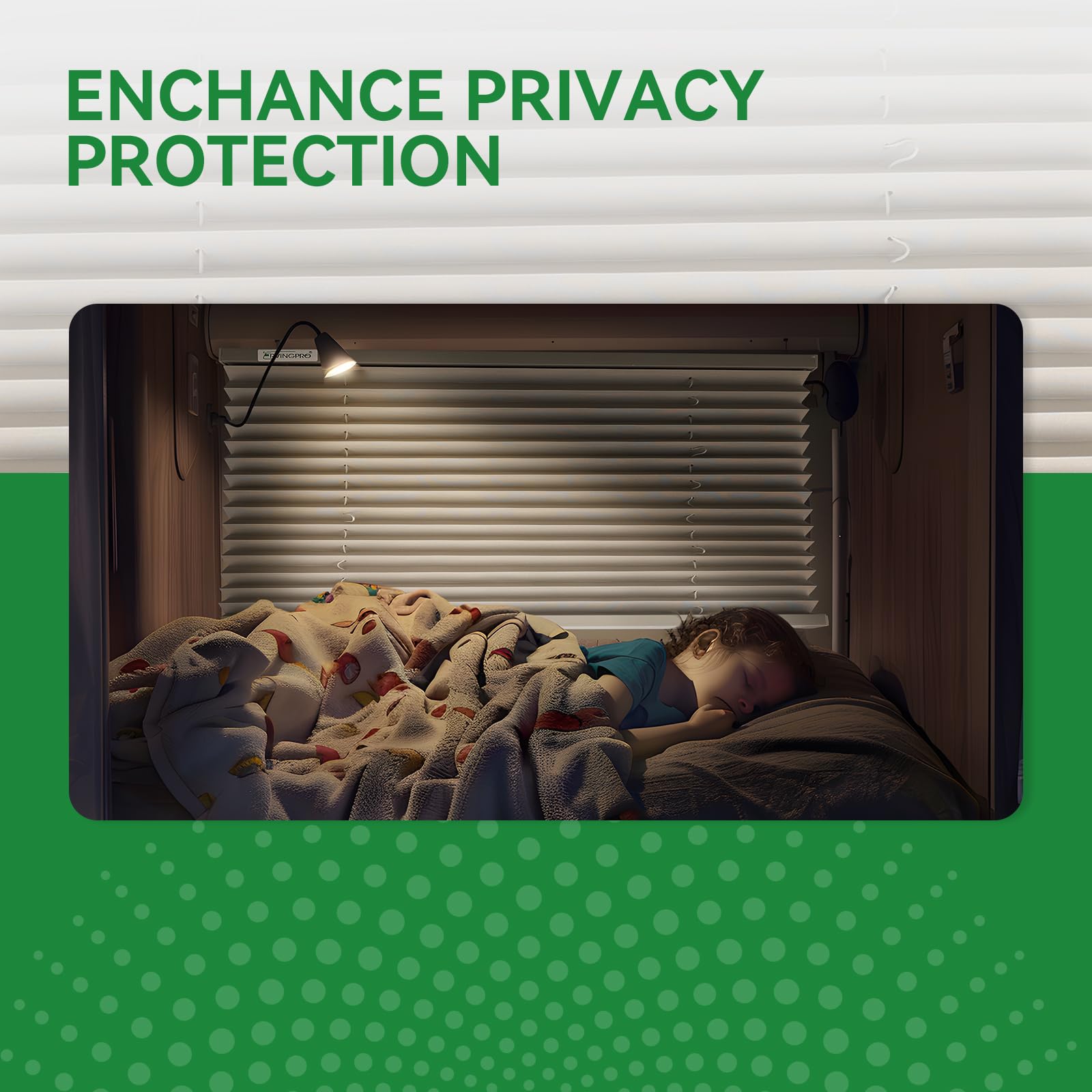 RVINGPRO RV Blinds - Grey Polyester Window Shades for Campers, 50"W x 24"H, Privacy Protection, Model 969b51af-cdf3-4851-b094-