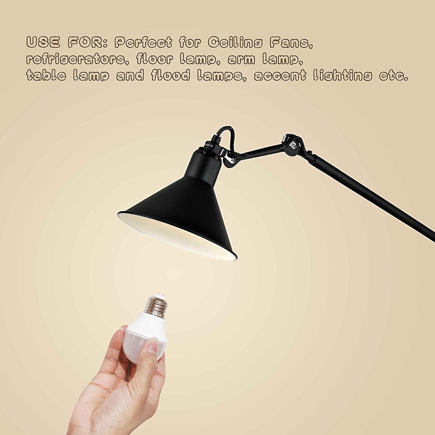 CTKcom 2W LED Refrigerator Bulb - E14 Base, 15W Equivalent, Daylight White 6000K, 4 Count, Glass