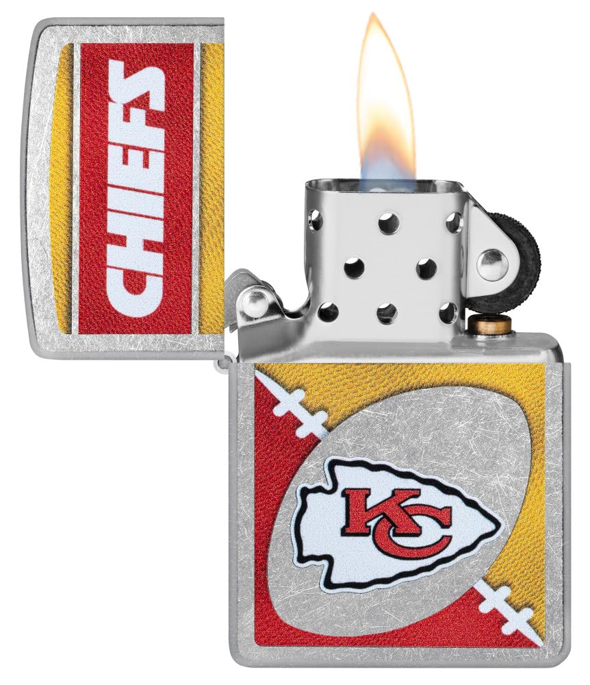 Zippo Nfl Kansas City Chiefs Street Chrome Pocket Lighter