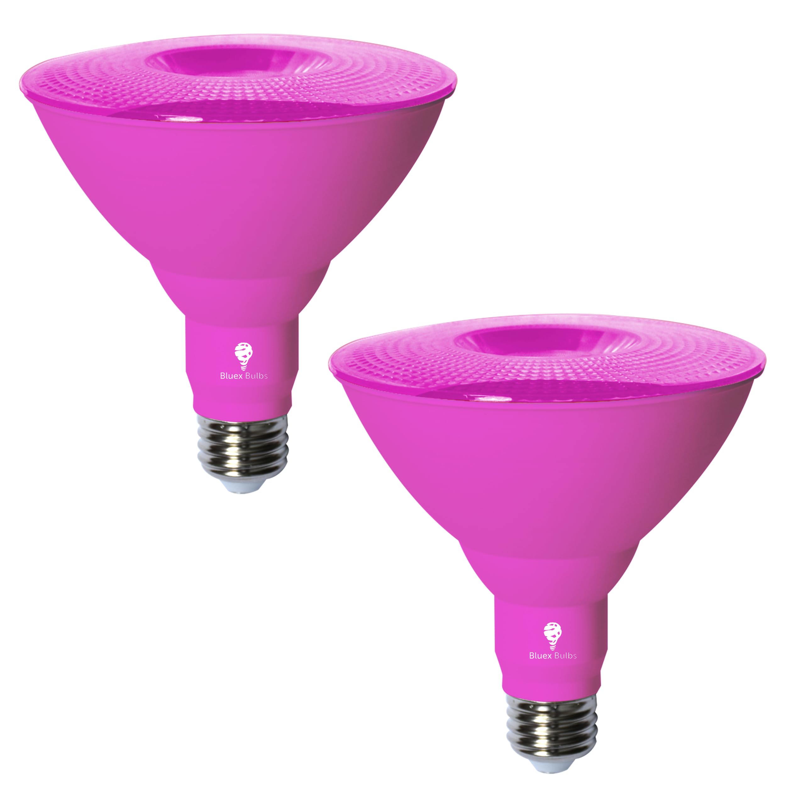 Bluex Bulbs 2 Pack Led Par38 Flood Pink Light Bulb - 18W (120Watt Equivalent) - Dimmable - E26 Base Led Lights, Party Decoration