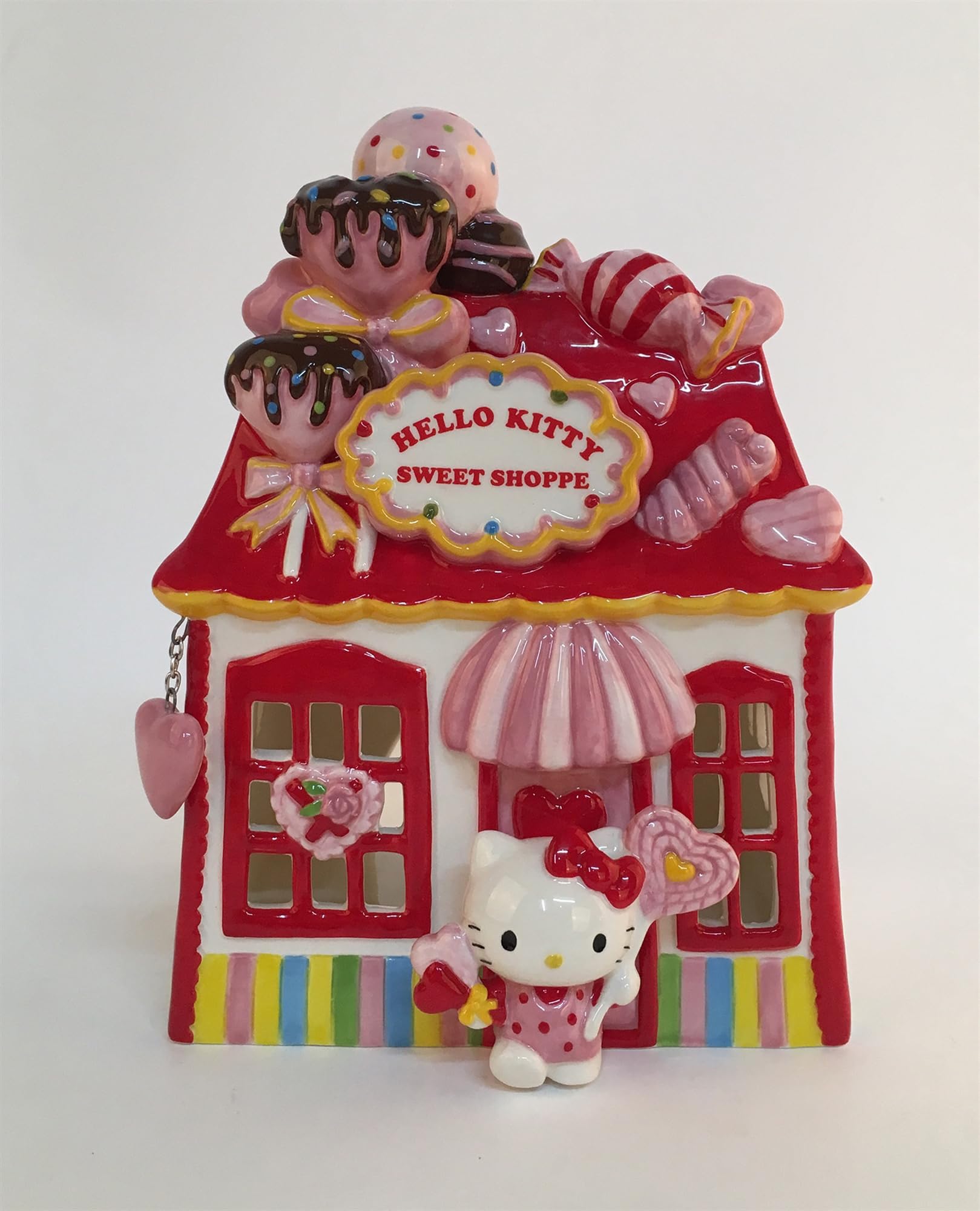 Blue Sky Clayworks Hello Kitty Sweet Shoppe Candy Store Candle House (nightlight for Baby Nursery Illuminated by LED Candle NOT