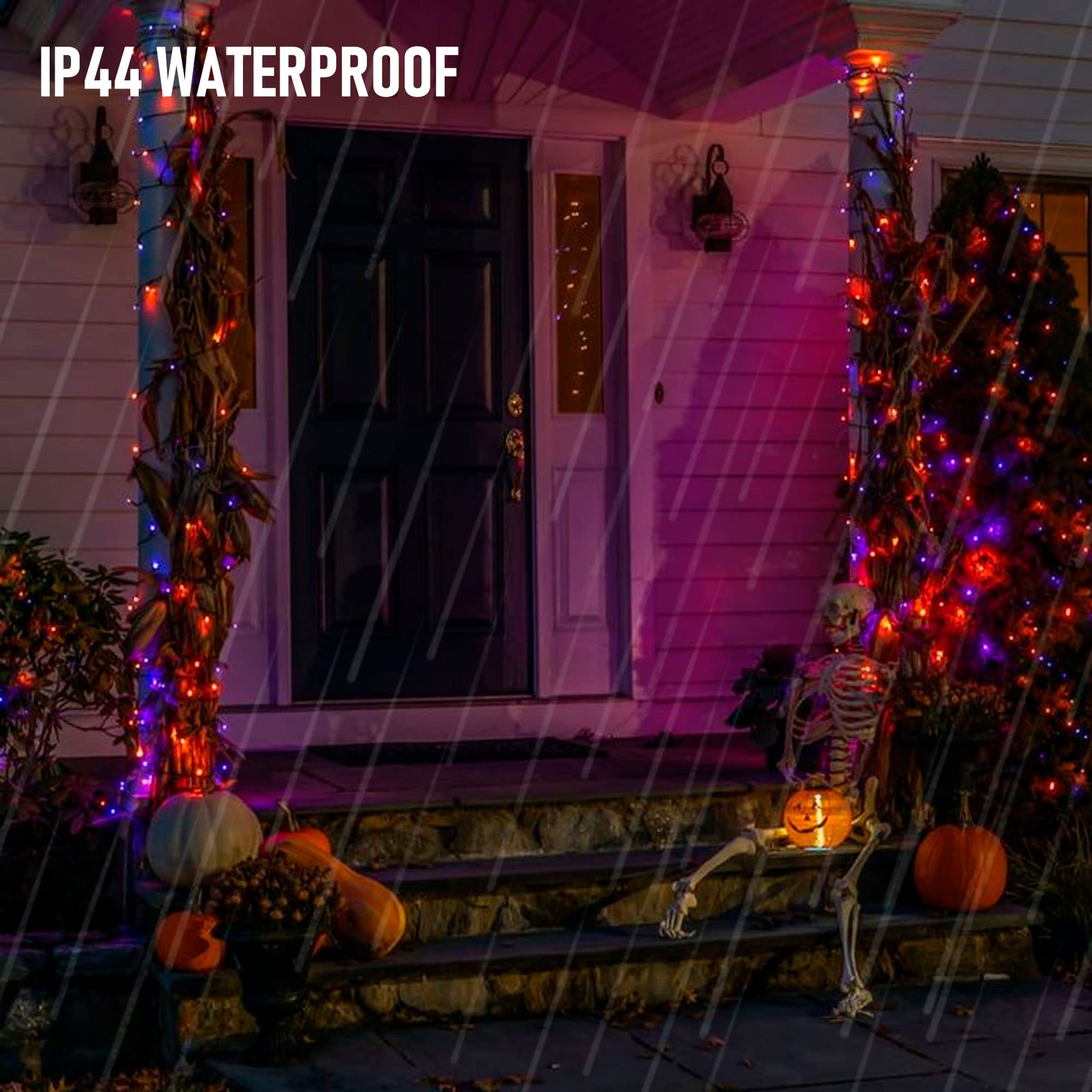NEROSUN Halloween Mini String Lights, 2 Pack Total 100 LED 32 FT Waterproof Battery Operated Fairy Lights with 8 Modes, Hallowee