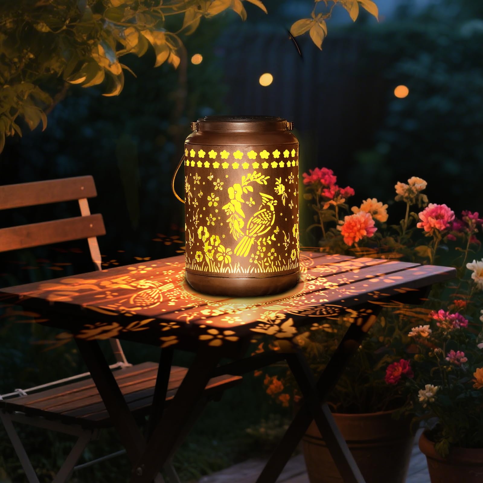 Cardinal Solar Lantern Outdoor Cardinal Decor Garden Decor Waterproof Light Hanging Solar Lights Yard Decor  Christmas Gifts  Gifts For Women  Gifts For Mom  Gifts For Grandma