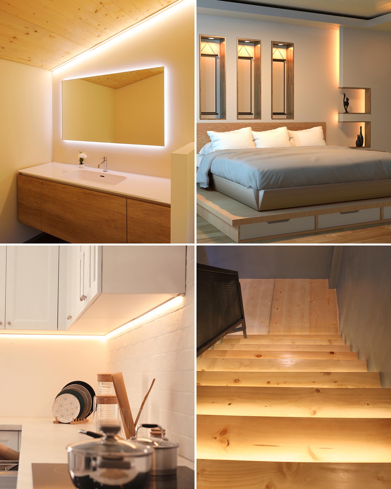 Jackyled 8Mm 2 Pin Led Strip Connectors Lights Connector, L Shape Gapless Solderless Connectors Led Adapter Light Extension Conn