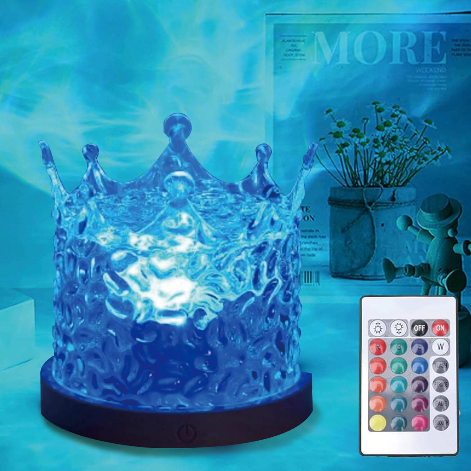 Ocean Wave Ceiling Projector, Northern Lights 16 Colors Water Lights Projector, Water Ripple Ambient Night Light With Remote, To