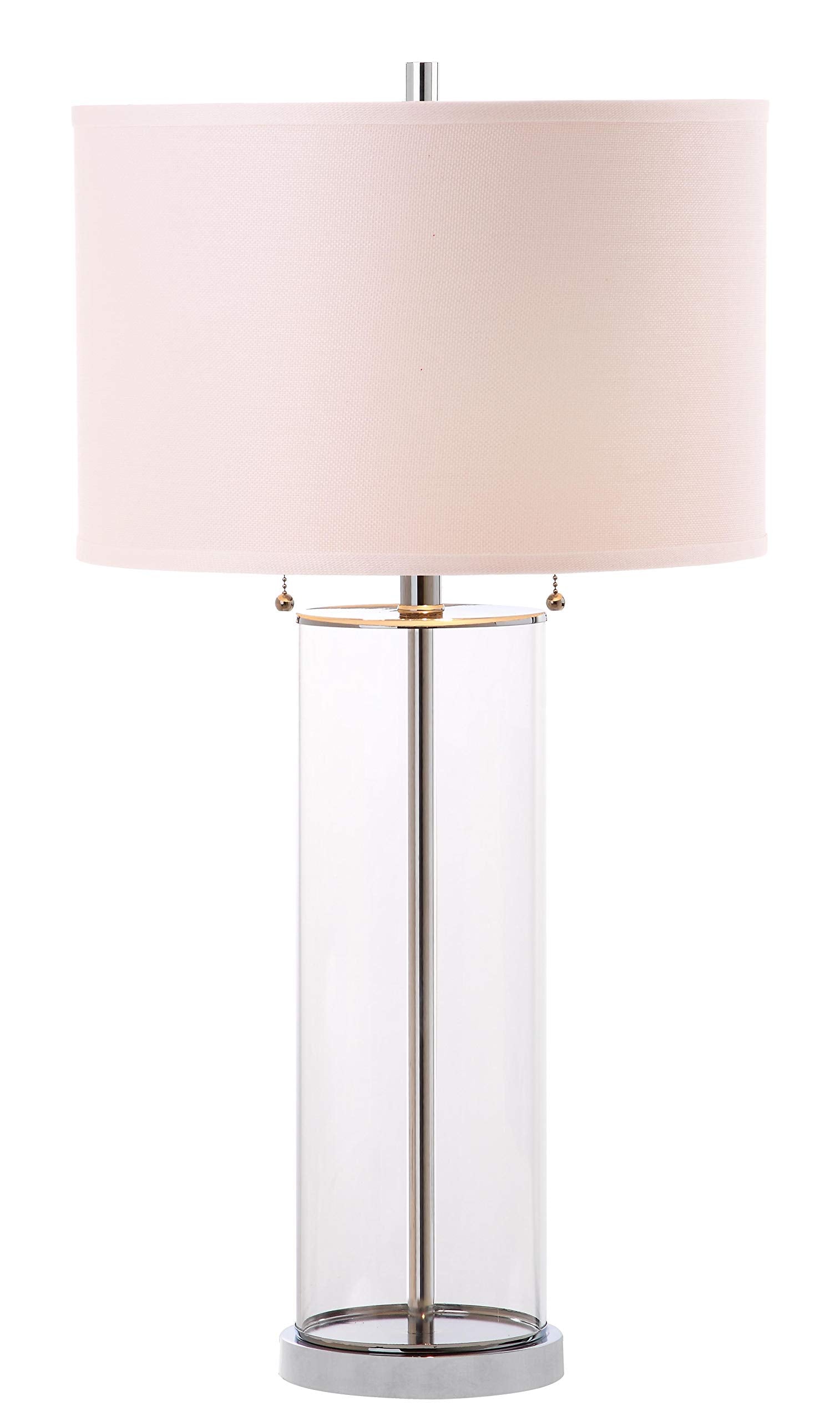 SAFAVIEH Lighting Collection Velma Modern Contemporary Clear Glass Pull Chain 31-inch Bedroom Living Room Home Office Desk Night