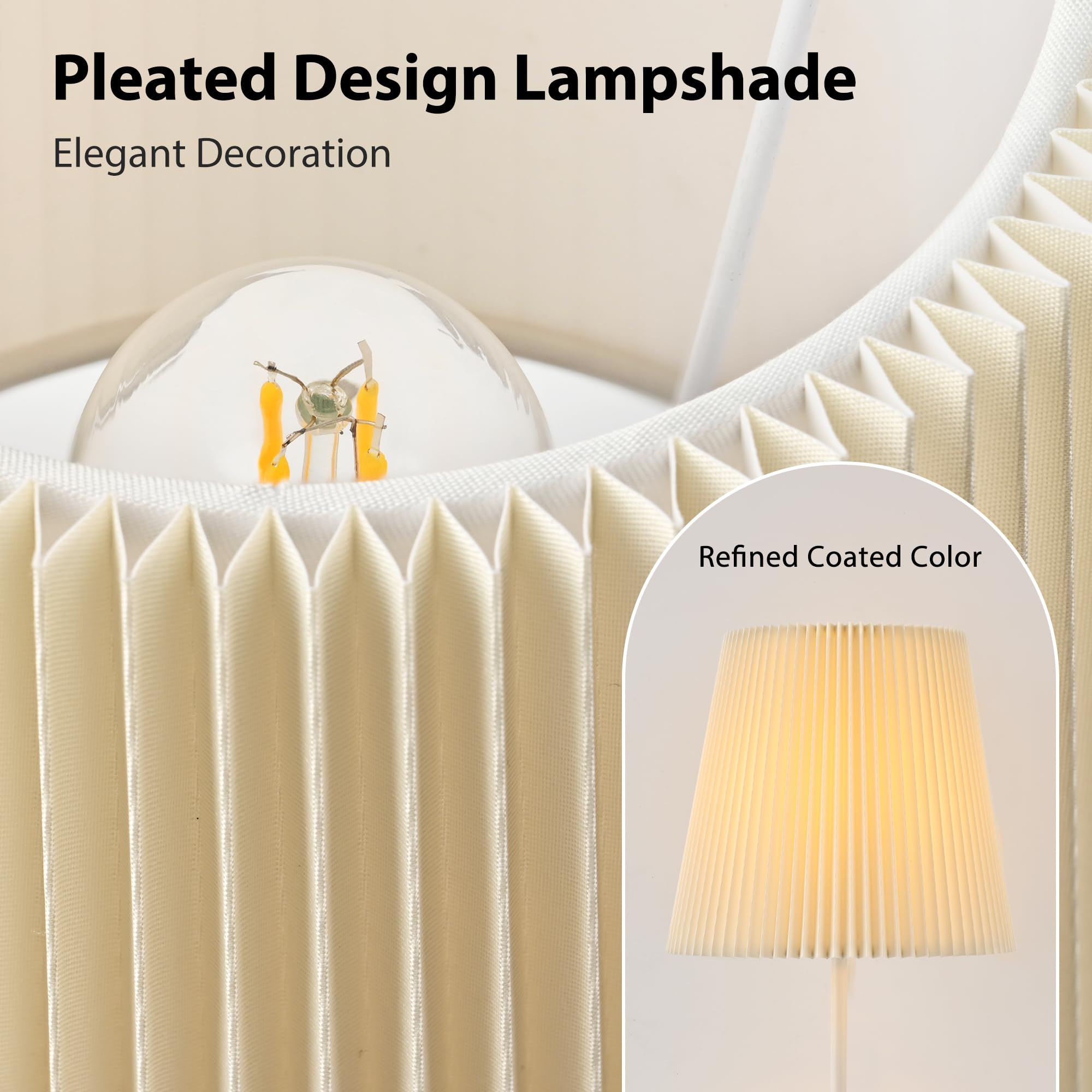 Hiseego Cordless Table Lamp, 2700K Stepless Dimmable Wireless Touch Lamp With 2 Bulbs, 5200Mah Rechargeable Battery Operated Lam