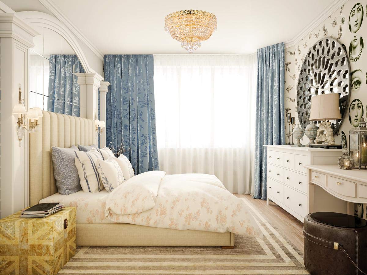 Elegant Lighting 1900F16G/RC 4-Light Flush Mount Royal Cut Crystal Gold Finish