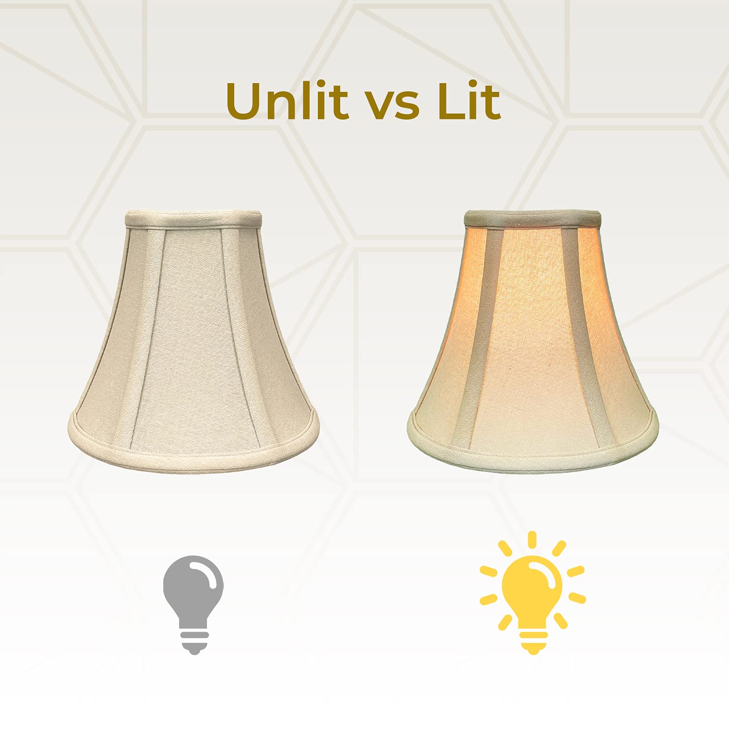 Royal Designs, Inc. True Bell Lamp Shade With Round Clip, Linen Beige, 4 X 8 X 7.25, Bs-704Rc-8Lnbg